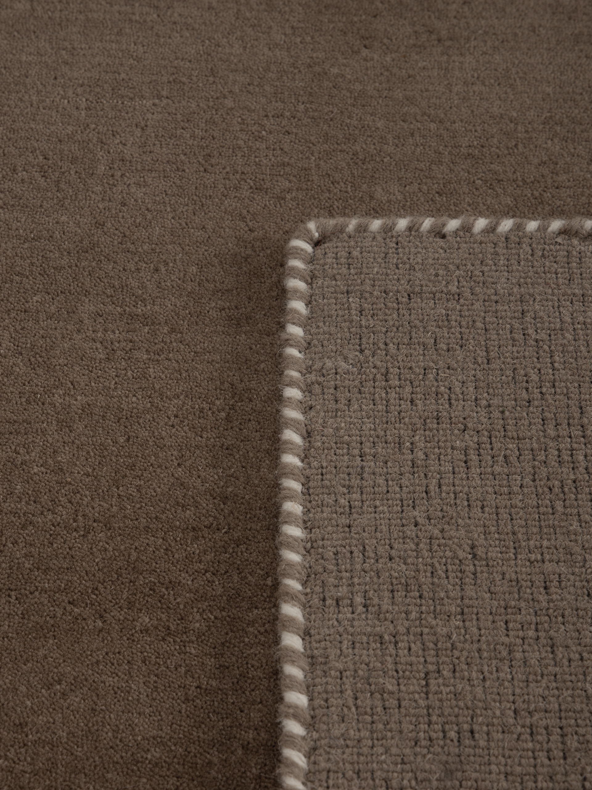 carpetfine Wollteppich »Gabbeh Lola Uni«, rechteckig, 14 mm Höhe, mit natürlichem Pflanzenmaterial von Hand gewebt, auch in Rund