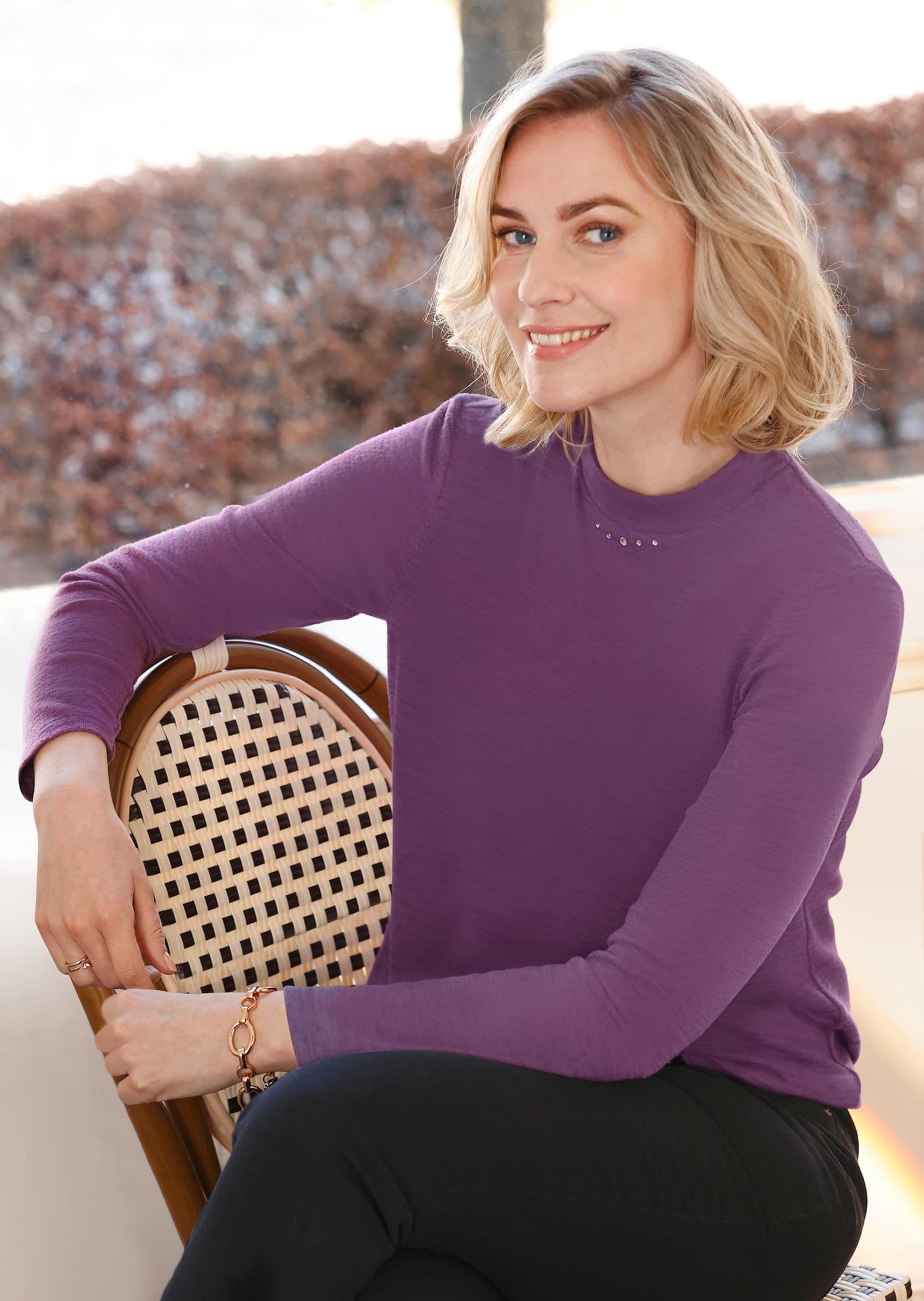 GOLDNER Longpullover »Kurzgröße Strickshirt«