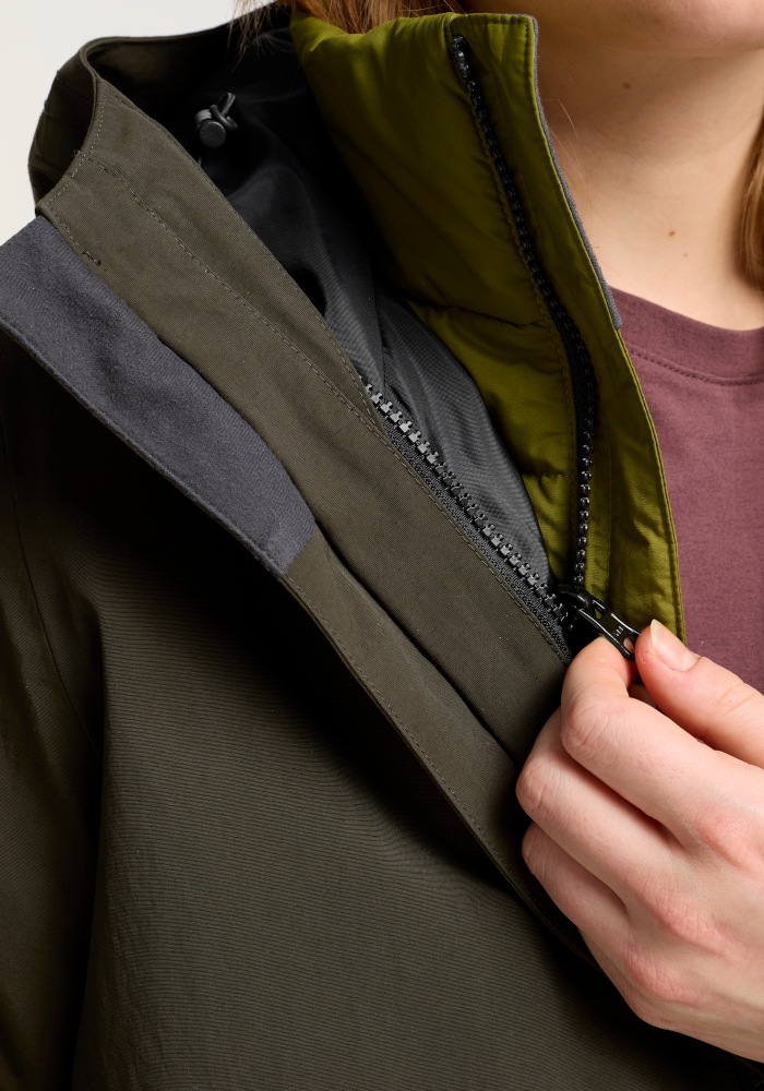 Jack Wolfskin Wintermantel »3IN1 NABUR COAT W« Winterjacke für Kinder, wasserdicht, warm