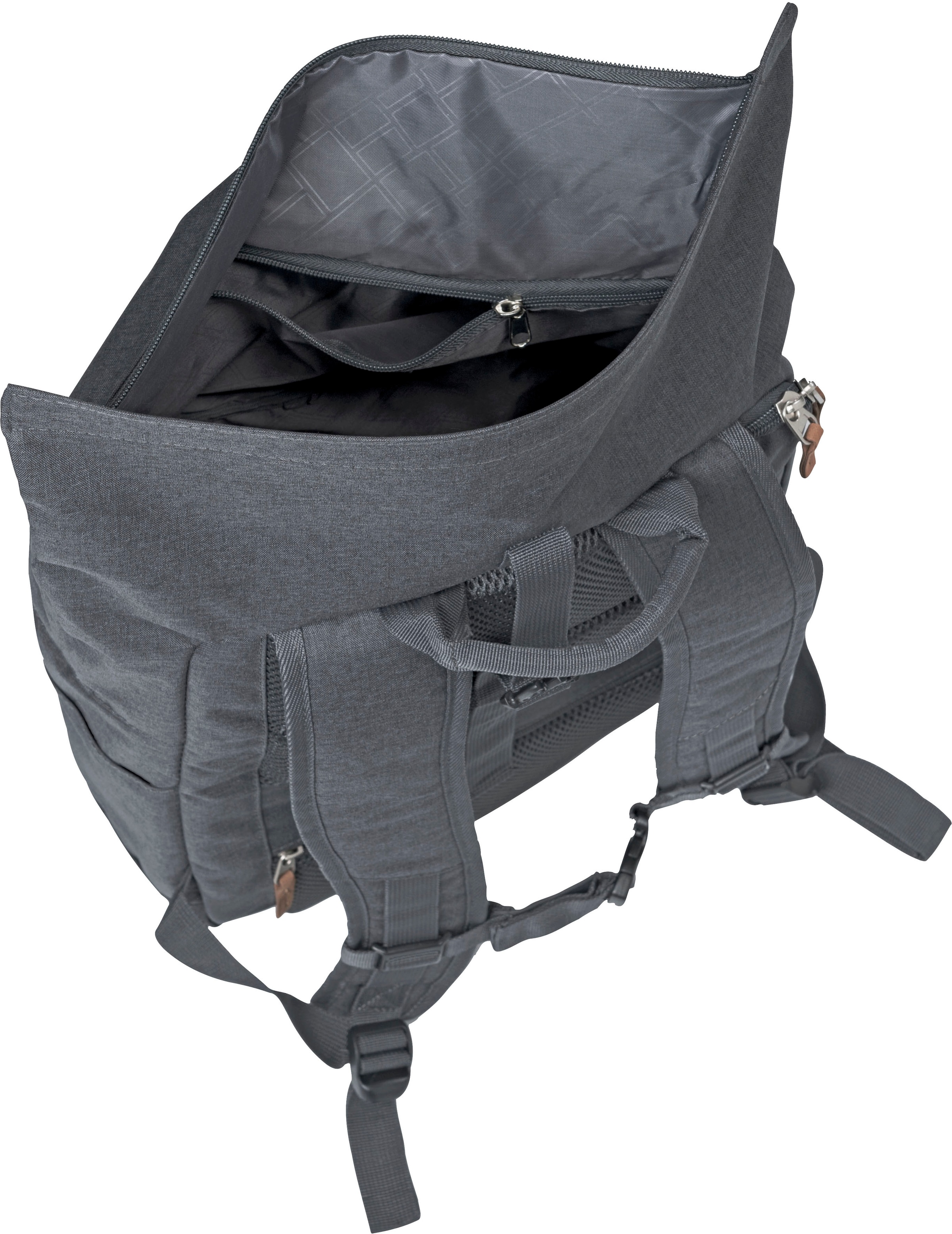 travelite Daypack »BASICS Rollup Rucksack«, Freizeitrucksack Wanderrucksack Reiserucksack Trolley-Aufsteck-System