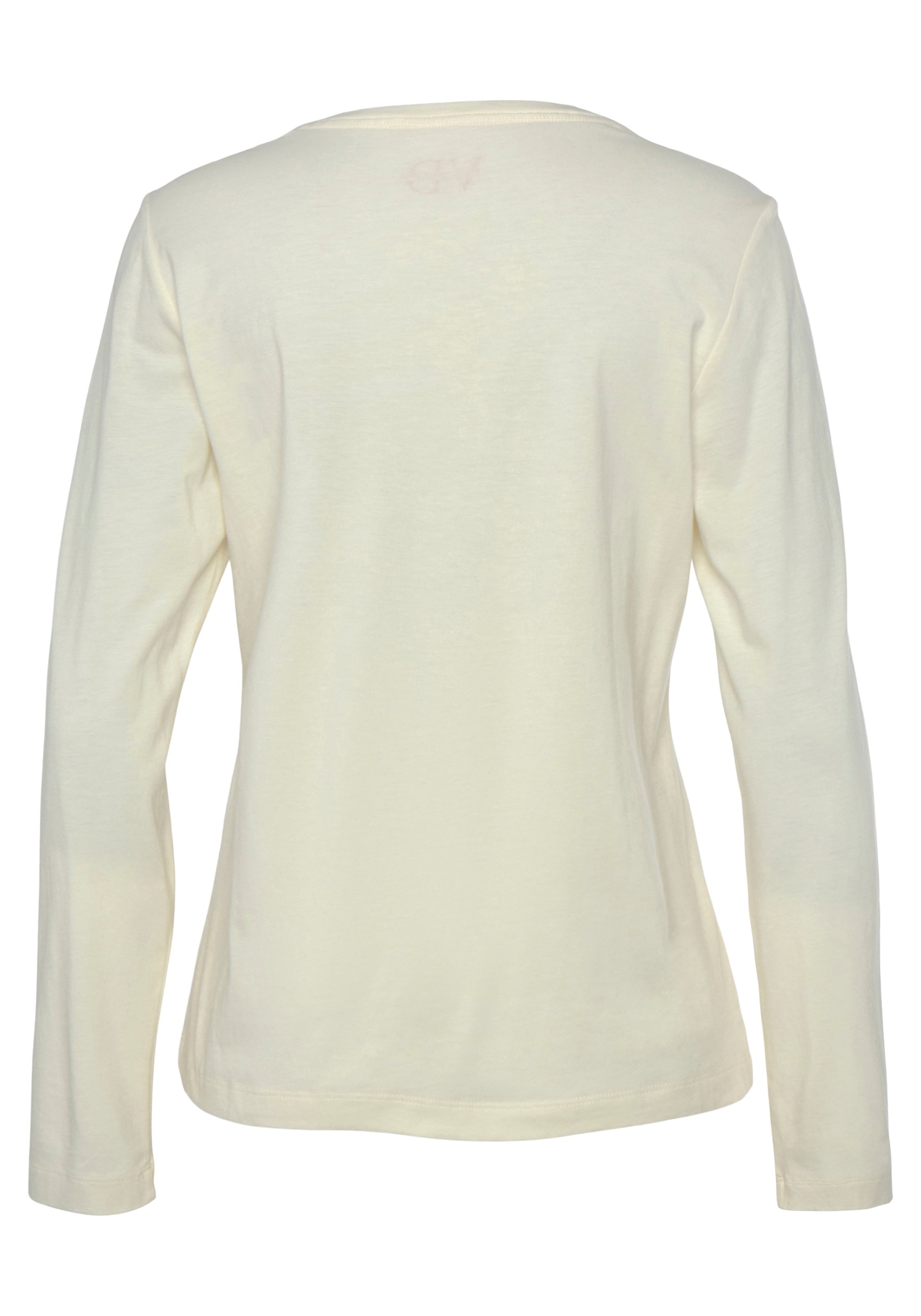 Vivance Dreams Pyjamaoberteil, mit Velvet-Knopfleiste