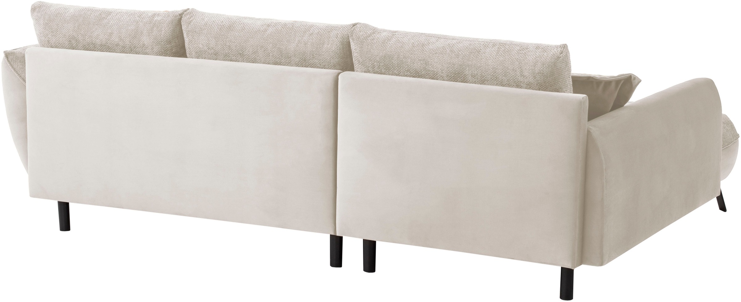 exxpo - sofa fashion Ecksofa »Bellinii, Materialmix, Strukturbezug und pflegeleichter Microvelours«, bequem und modern, Materialmix, L-Form