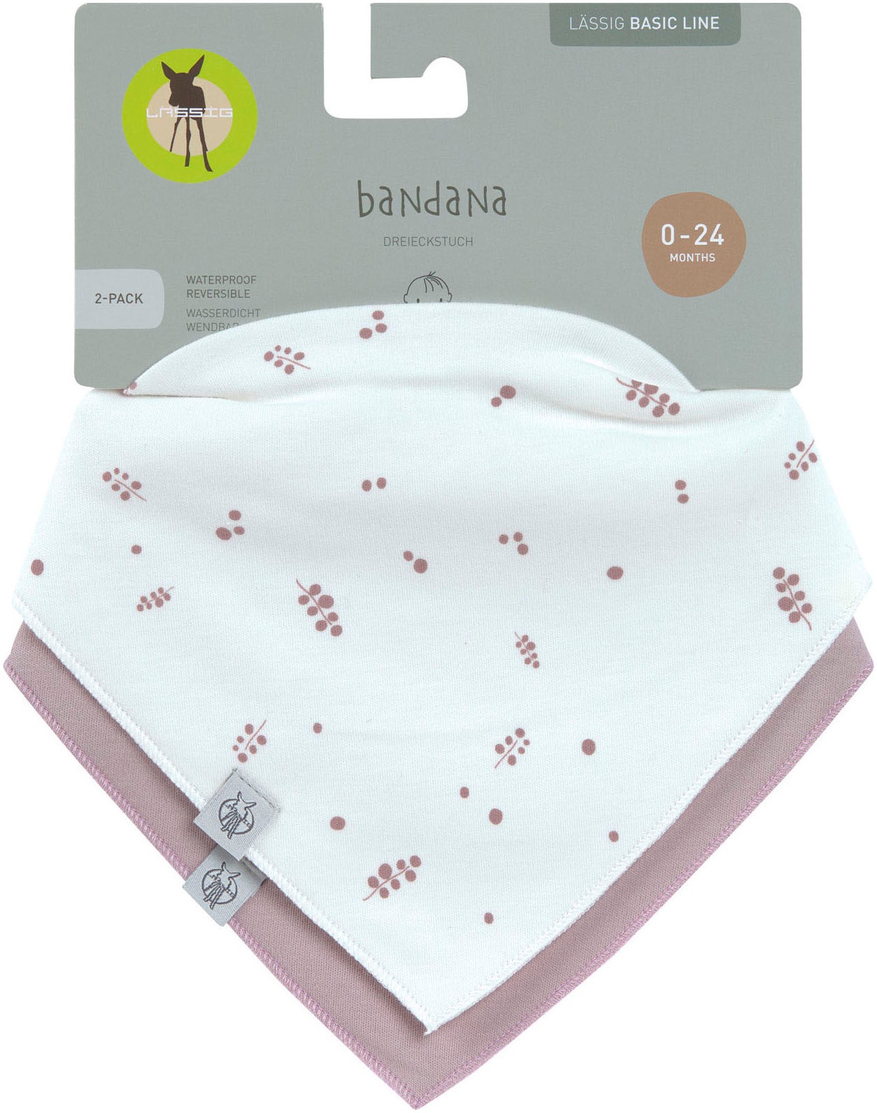 LÄSSIG Dreieckstuch »Bandana, Berries«, für Babys; wasserdicht