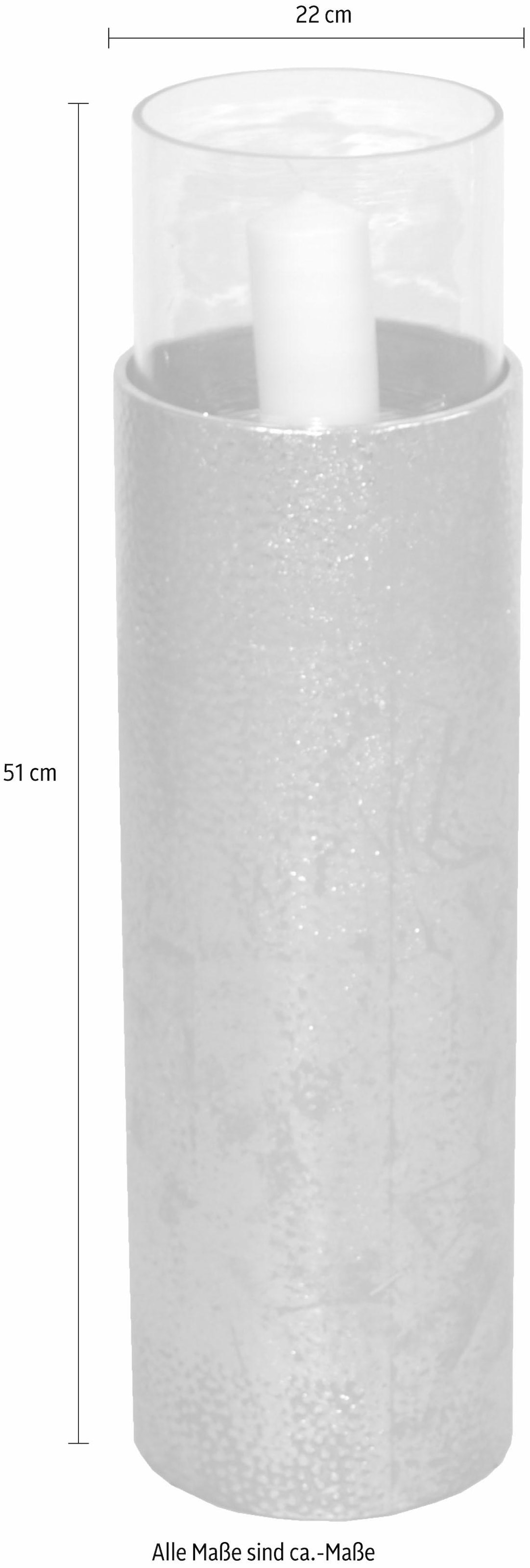 Home affaire Windlicht, (1 St.), Bodenwindlicht, aus Metall, mit  Glaseinsatz, ideal für Stumpenkerzen kaufen online bei OTTO