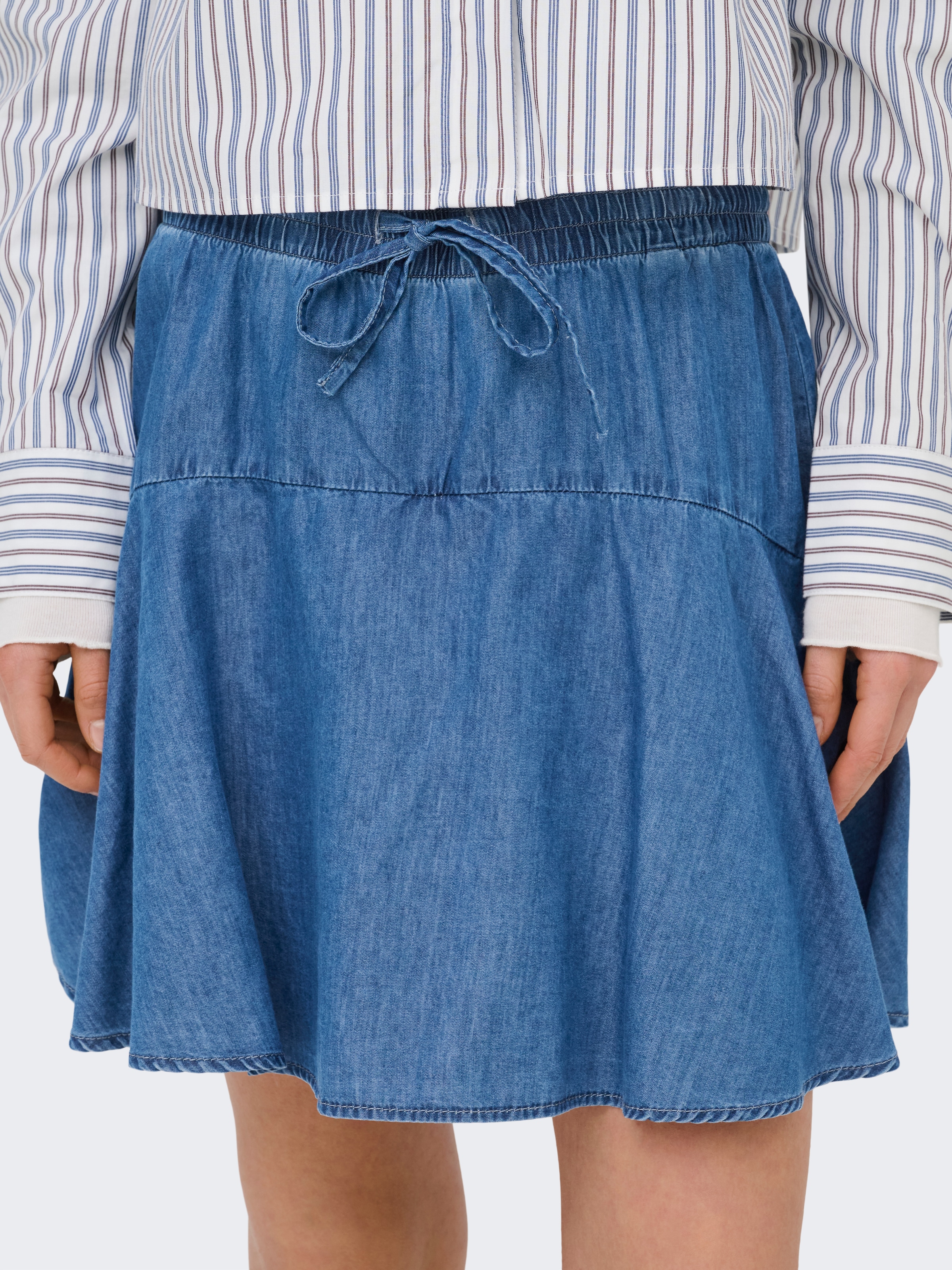 ONLY Hosenrock »ONLBEA ELAS STRING CUT SKORT DNM« Baumwollmischung