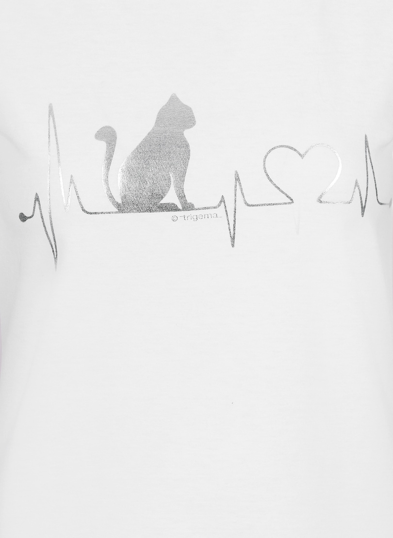 Katzen-Druckmotiv« mit Trigema T-Shirt T-Shirt bei online bestellen und 1/4-Arm OTTO »TRIGEMA