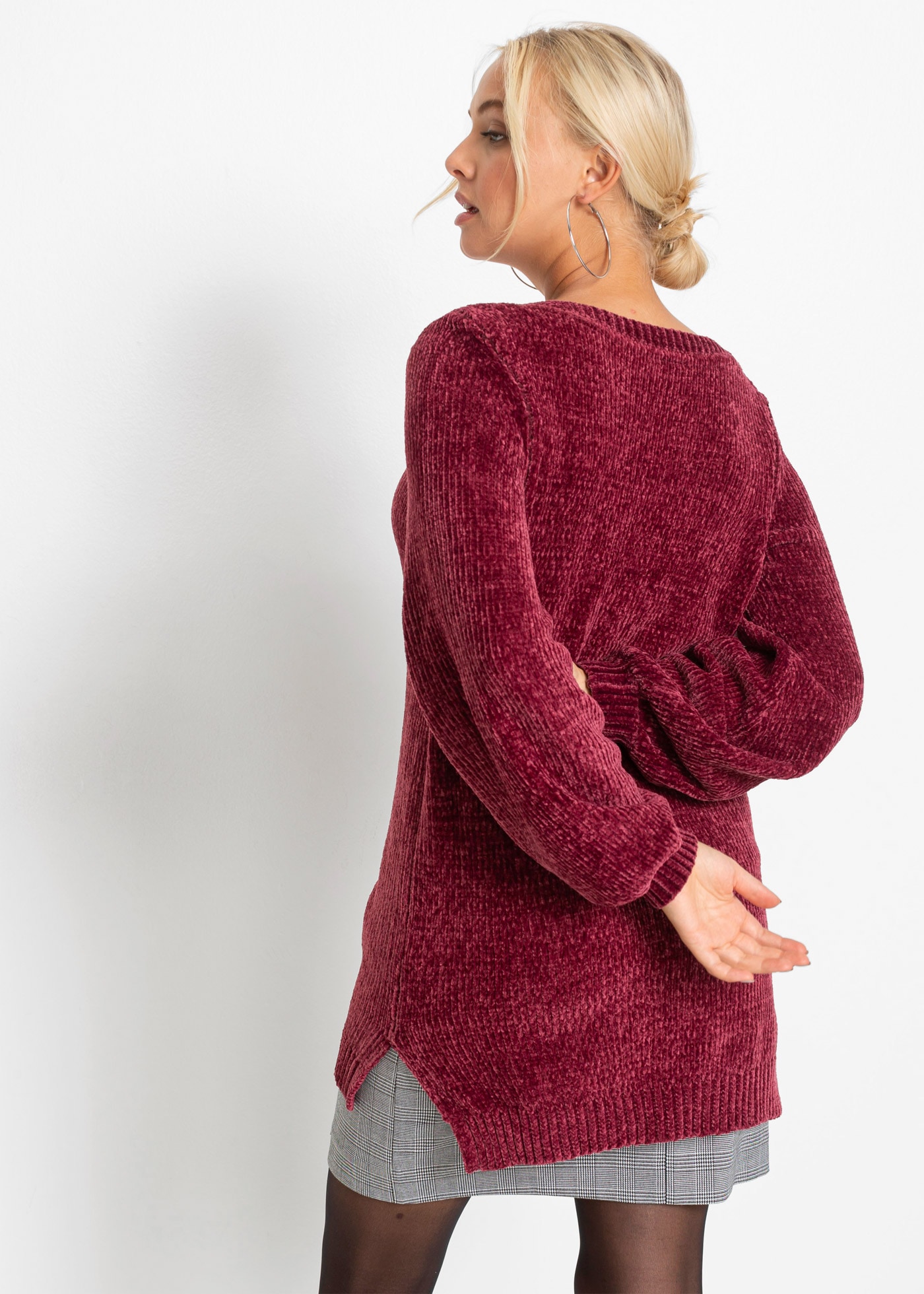 bonprix Longpullover »Chenille-Longpullover« Chenille-Longpullover