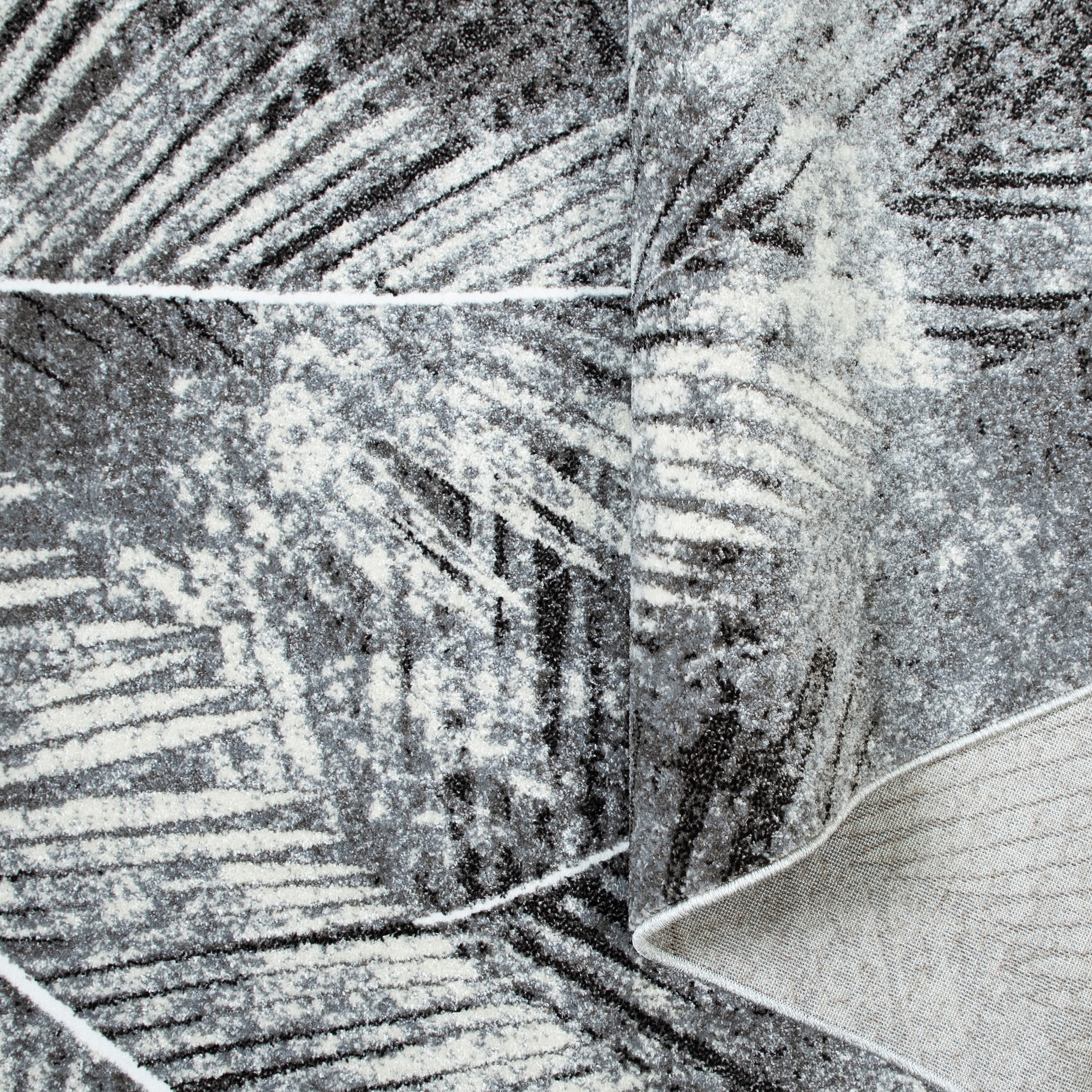 OTTO home Teppich »Kiliv, modernes Blatt Design« rechteckig 9 mm Höhe mit besonders weichem Flor, Kurzflor,