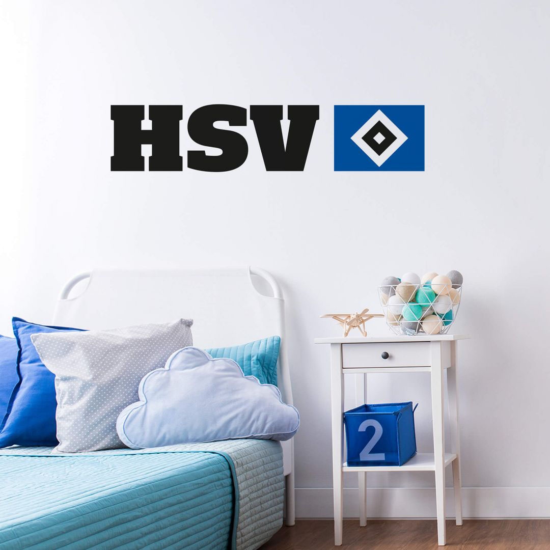 Wall-Art Wandtattoo »Hamburger SV Logo + Schriftzug«, (1 St.), selbstklebend, entfernbar