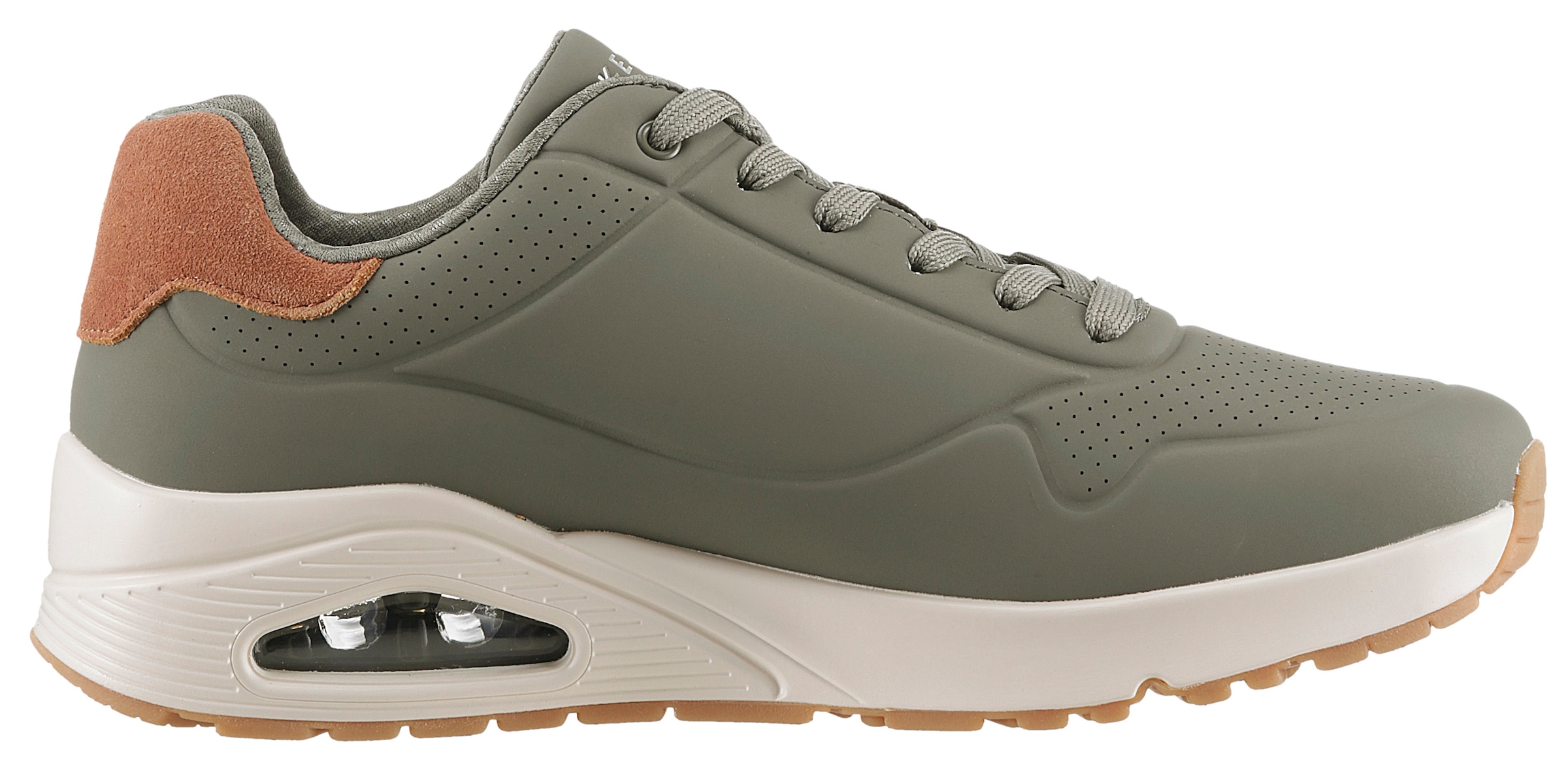 Skechers Sneaker »UNO-SUITED ON AIR«, Freizeitschuh, Halbschuh, Schnürschuh mit modischer Keilsohle