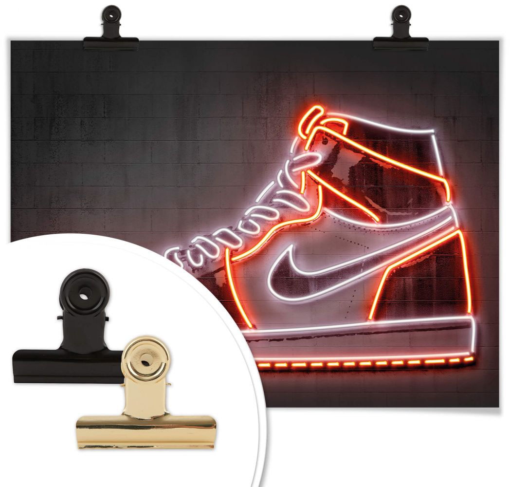Wall-Art Poster Bilderrahmen Poster online Neon OTTO Sneaker«, Schuh Nike (1 bei Schuh, ohne St.), »Mielu