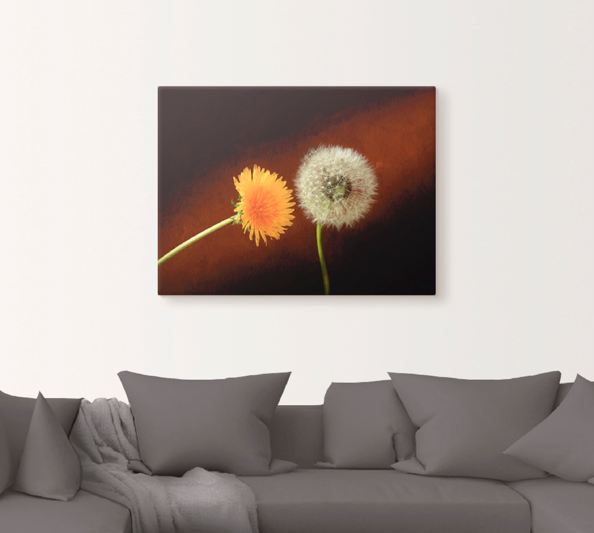 Artland Leinwandbild »Pusteblume Löwenzahn«, Blumen, (1 St.), auf Keilrahmen gespannt