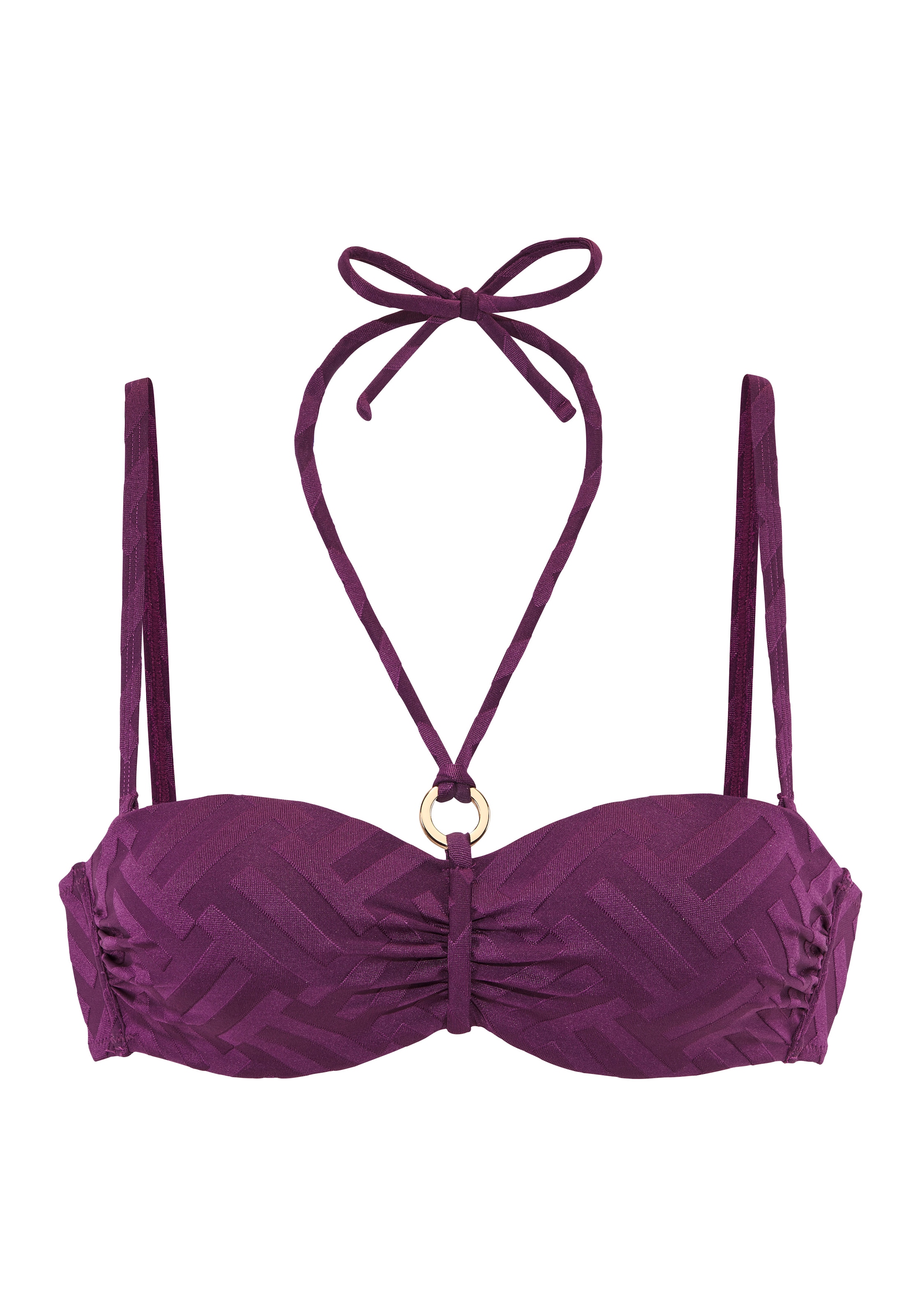 LASCANA Bügel-Bandeau-Bikini-Top »Harper« aus eleganter Strukturware