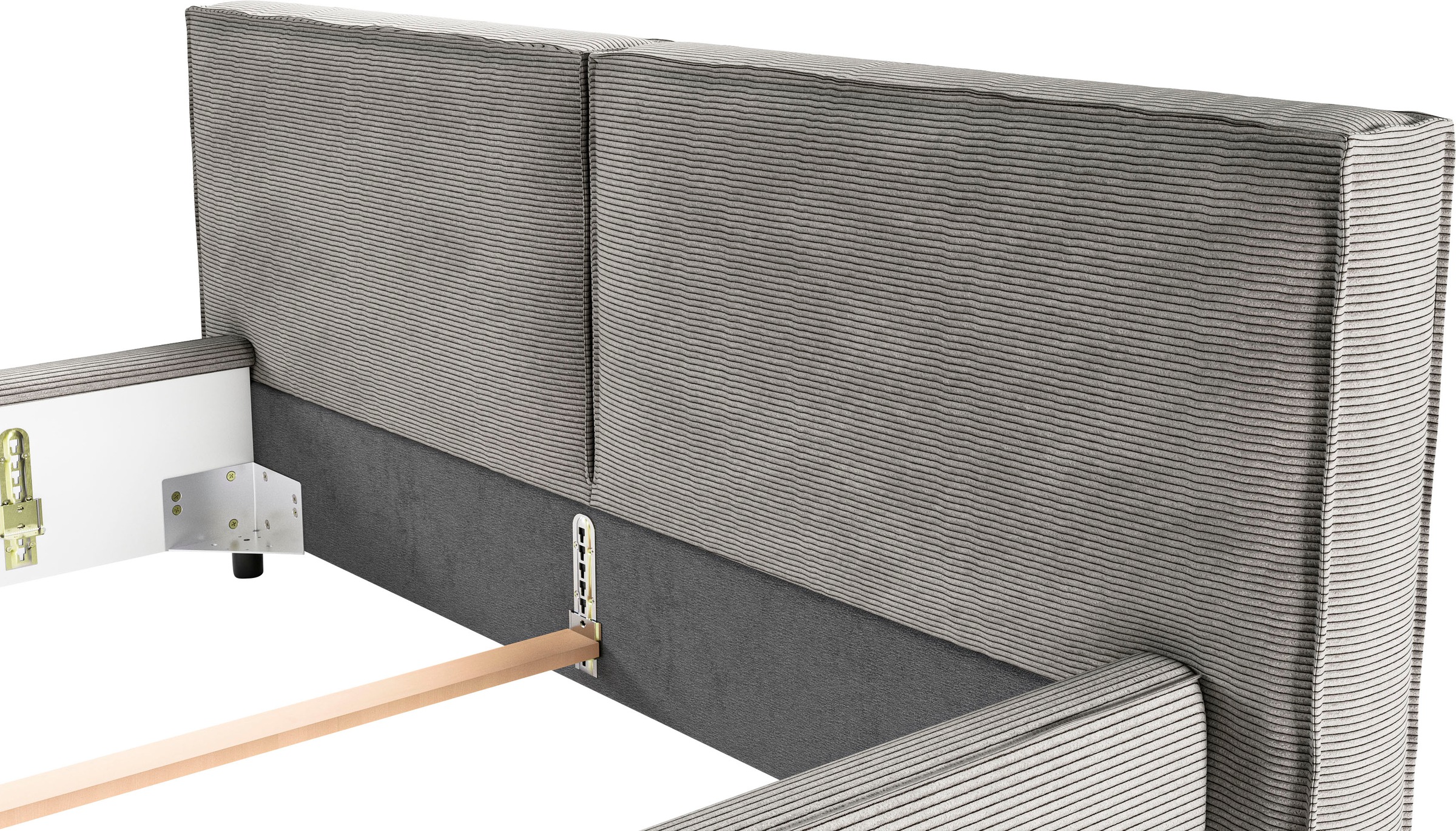 INOSIGN Polsterbett »Adrina mit Biesenoptik, Feincord und Luxus-Microfaser«, bis 280kg, auch in Überlänge 220 cm, 4 Breiten bis 200cm
