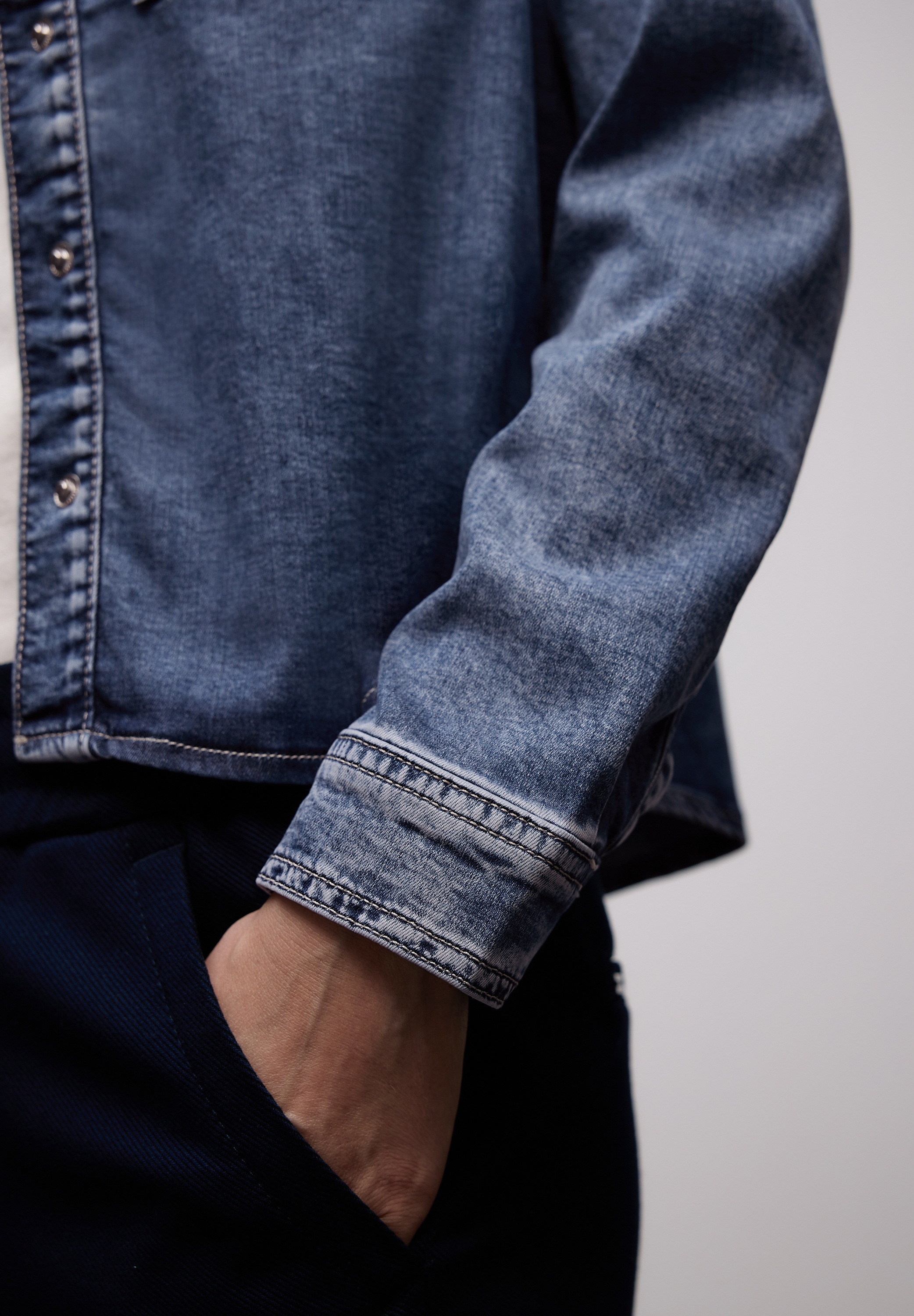 STREET ONE Jeansbluse mit Brusttaschen