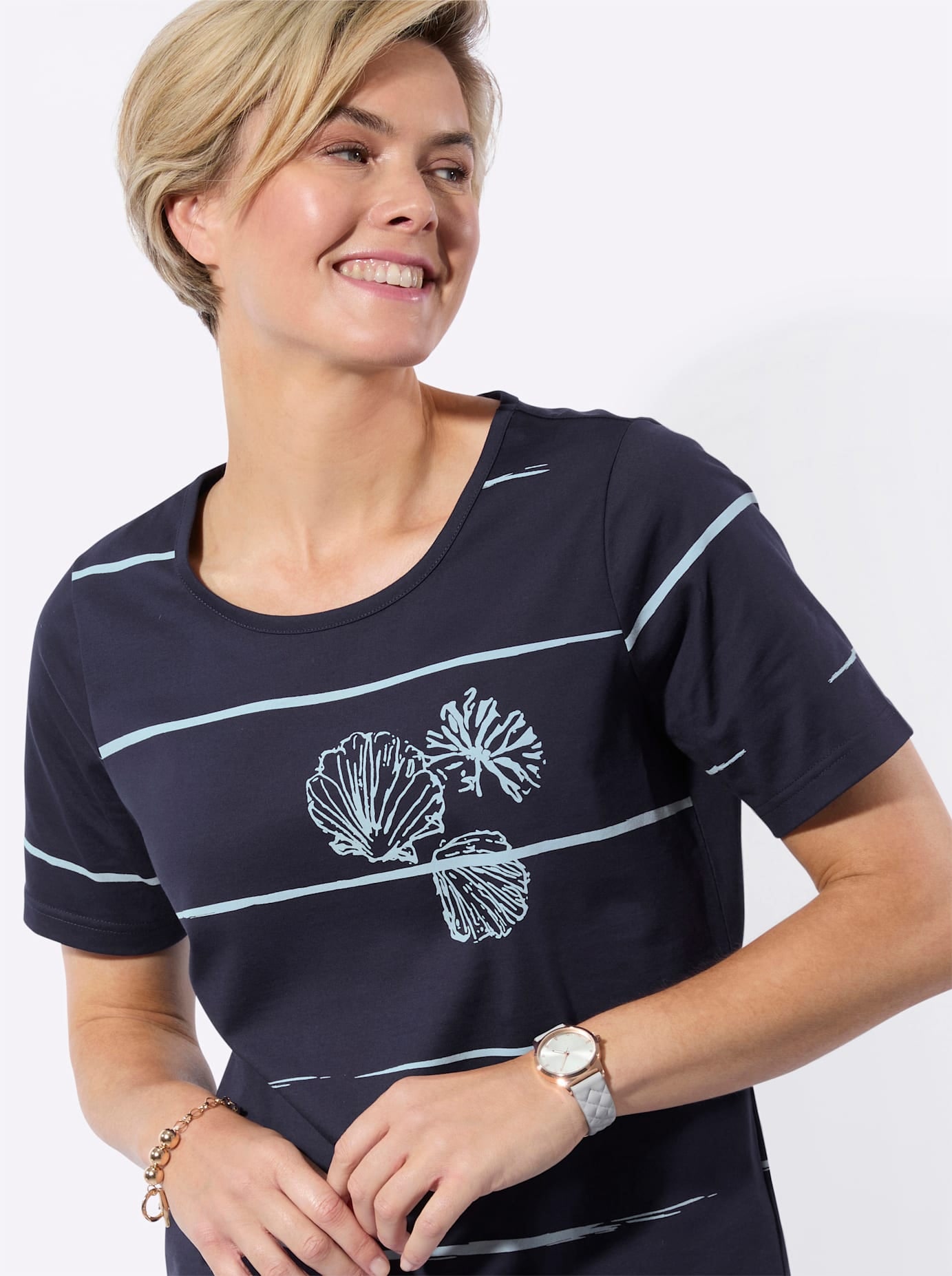 Classic Basics Rundhalsshirt »Halbarmshirt« 1 tlg.