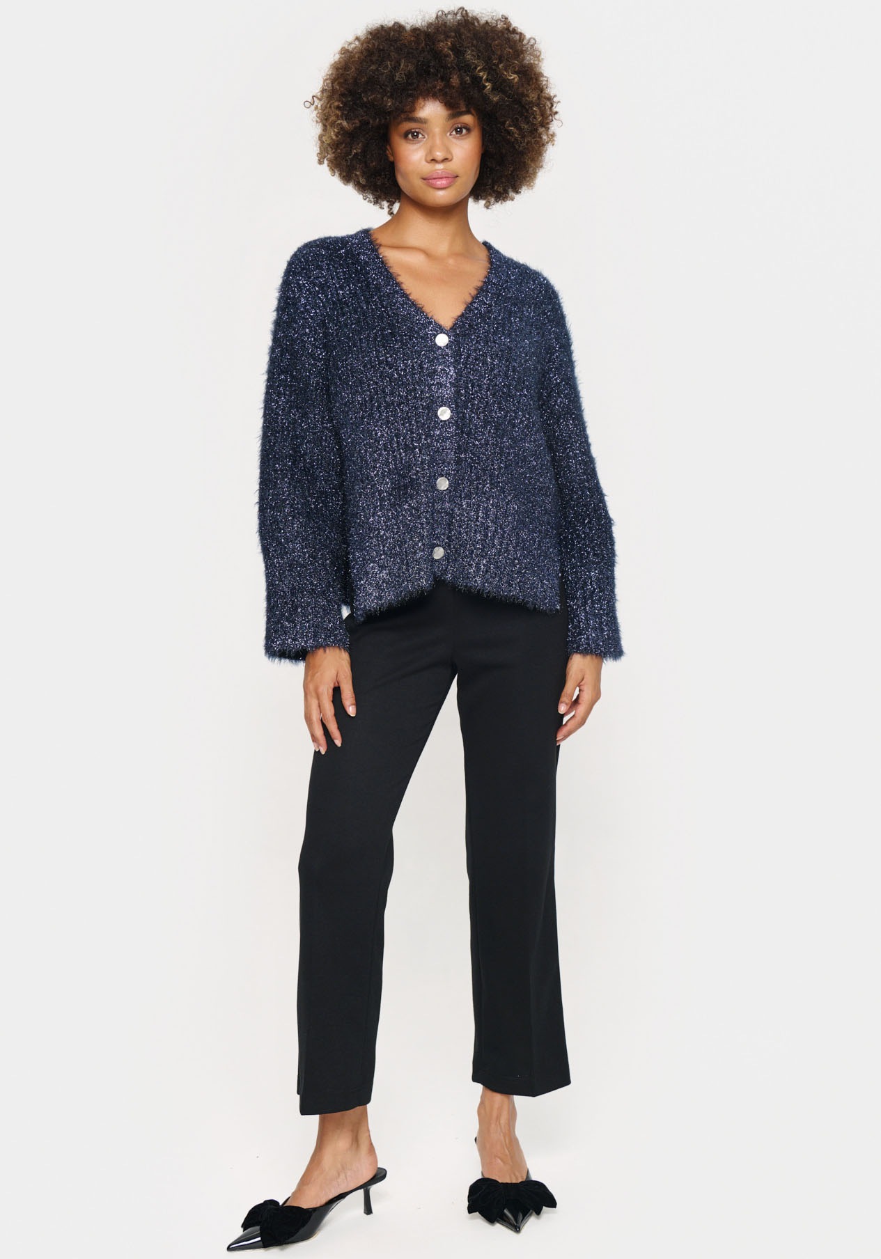 Saint Tropez Strickjacke »HalfaSZ Cardigan«, mit Glitzereffekt