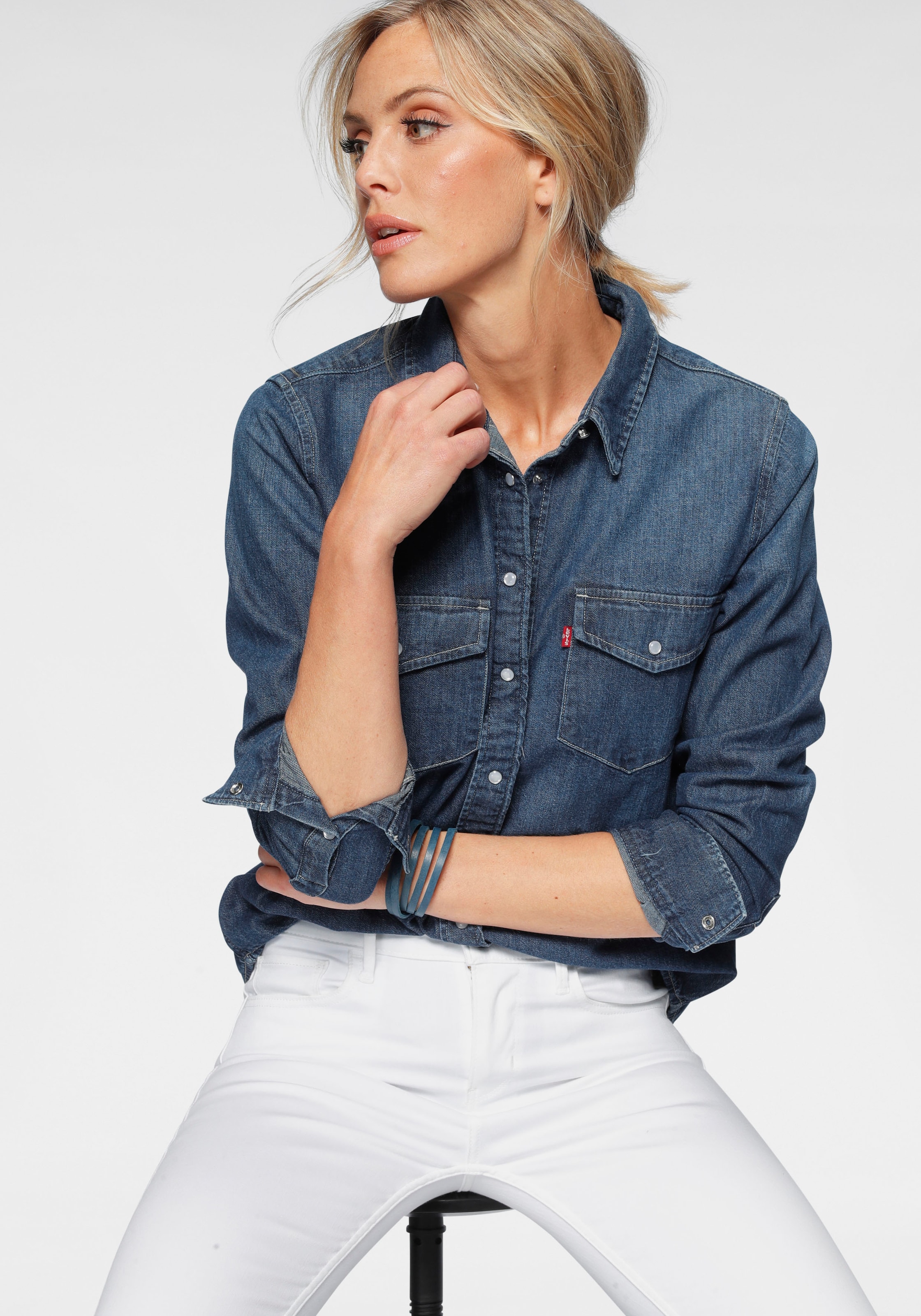 Levi's® Jeansbluse »ESSENTIAL WESTERN«, mit Brusttaschen mit Druckknöpfen  kaufen im OTTO Online Shop