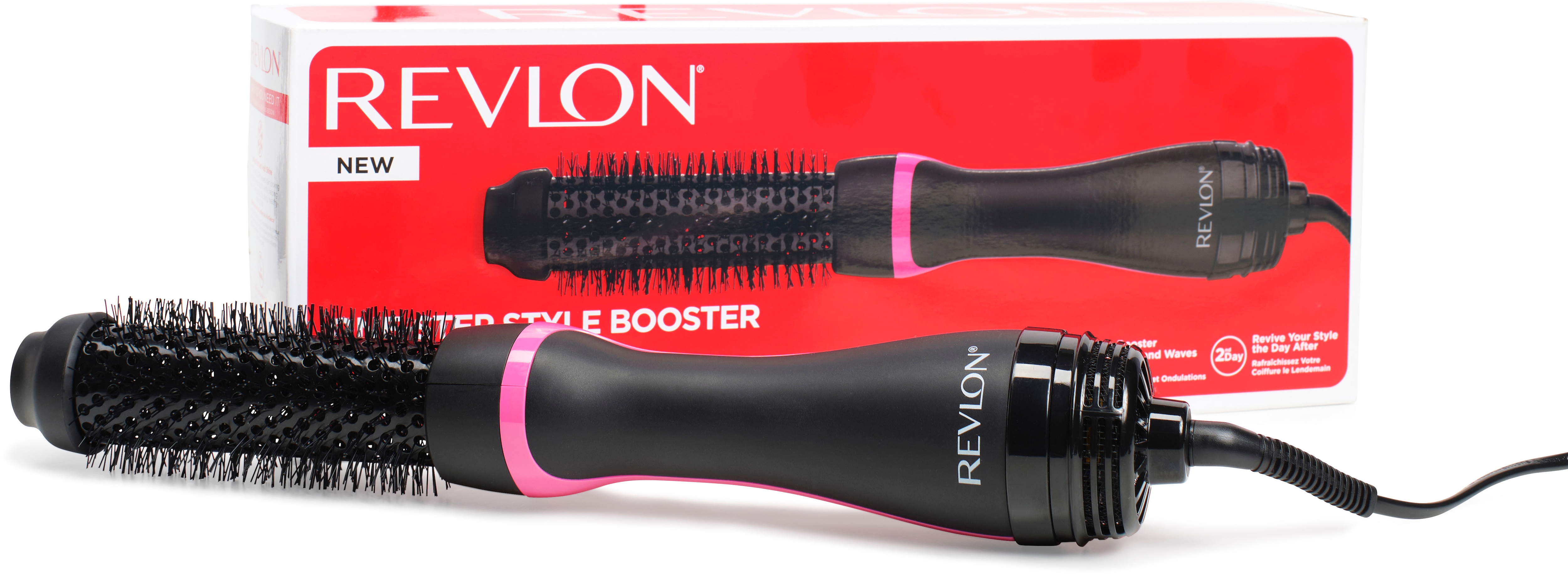 Revlon Warmluftbürste »RVDR5292UKE One-Step-Style-Booster – Rundbürstenföhn und Styler« 1 Aufsätze mit Dual Stecker für UK/EU - ideal für Reisen in...