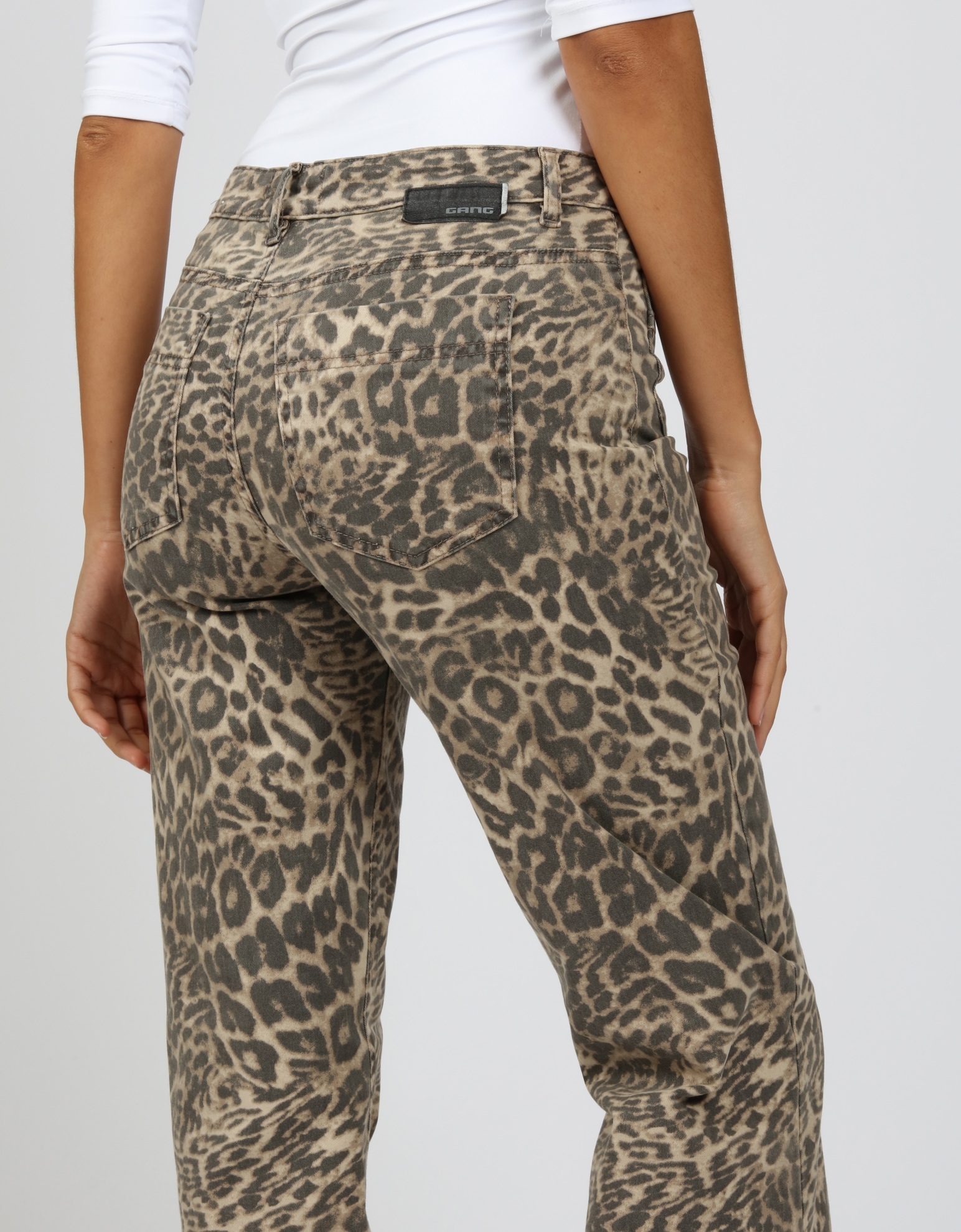 GANG Bootcut-Jeans »94 JESSI FLARED«, im angesagten Leo Muster