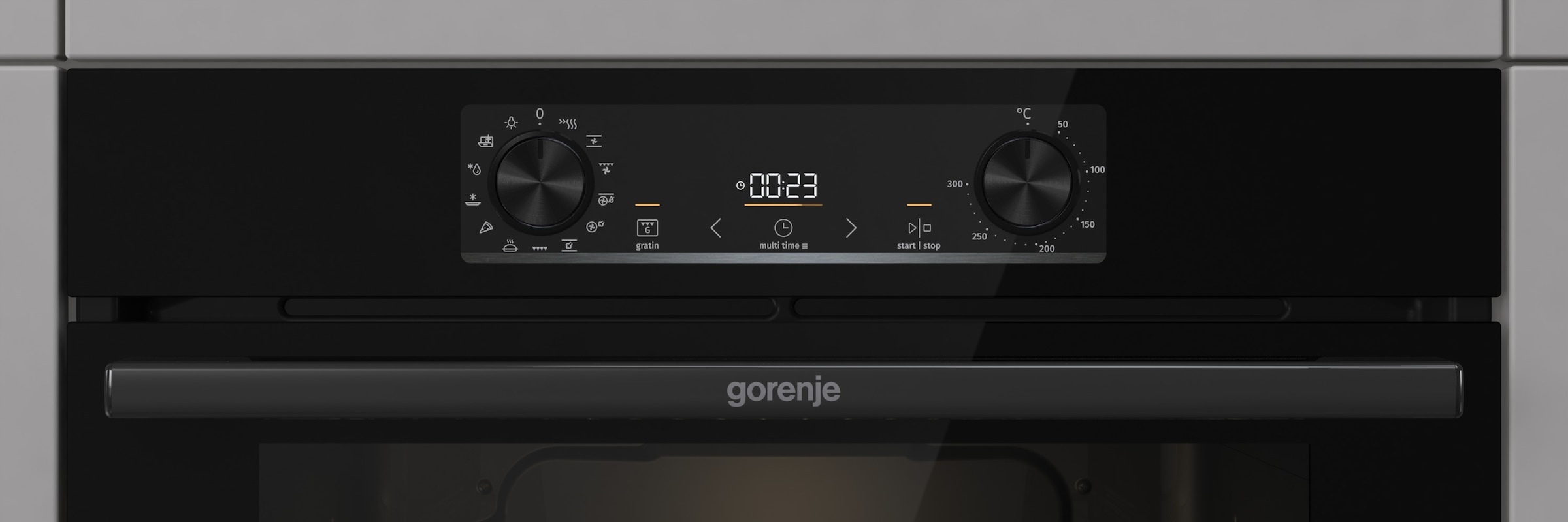 GORENJE Backofen-Set »BOS6737E13BGOT« mit 1-fach-Teleskopauszug Aqua Clean Set,  Pizzafunktion mit 300 °C – perfekt für Pizza, Focaccia und mehr!