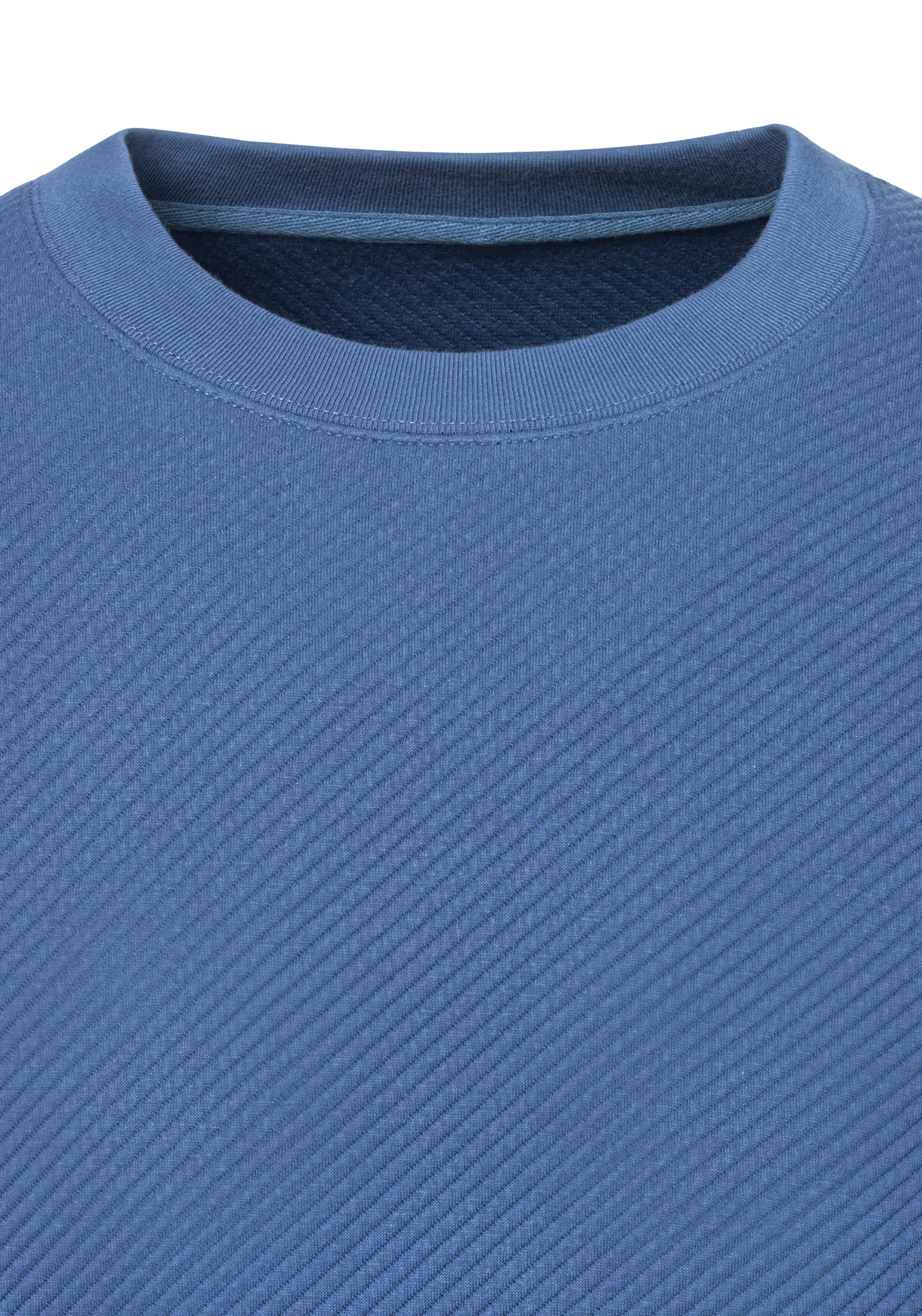 John Devin Sweatshirt, Langarm, Sweatshirt mit Struktur, Rundhals, Baumwollmischung