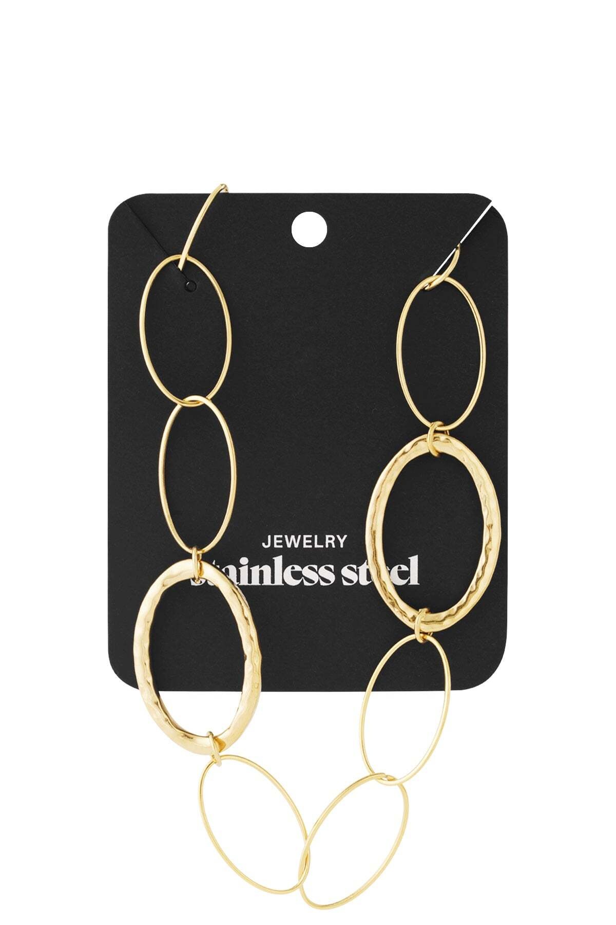 Adelia´s Kette ohne Anhänger »Halskette mit ovalen Gliedern und Strukturelementen 90 cm + 7 cm« Ovale Glieder und strukturierte ovale Elemente prägen diesen modischen Modeschmuck