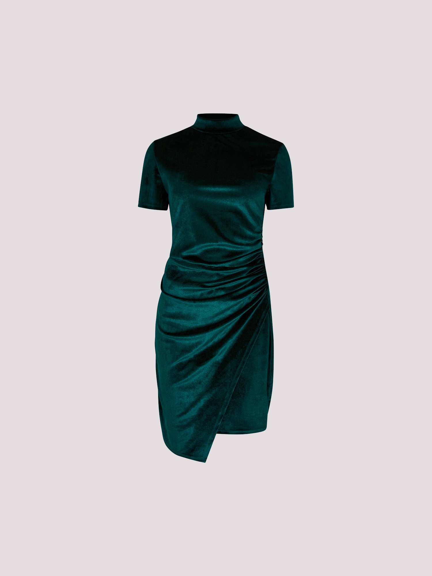 Apricot Minikleid »Minikleid aus Samt« mit Rüschen