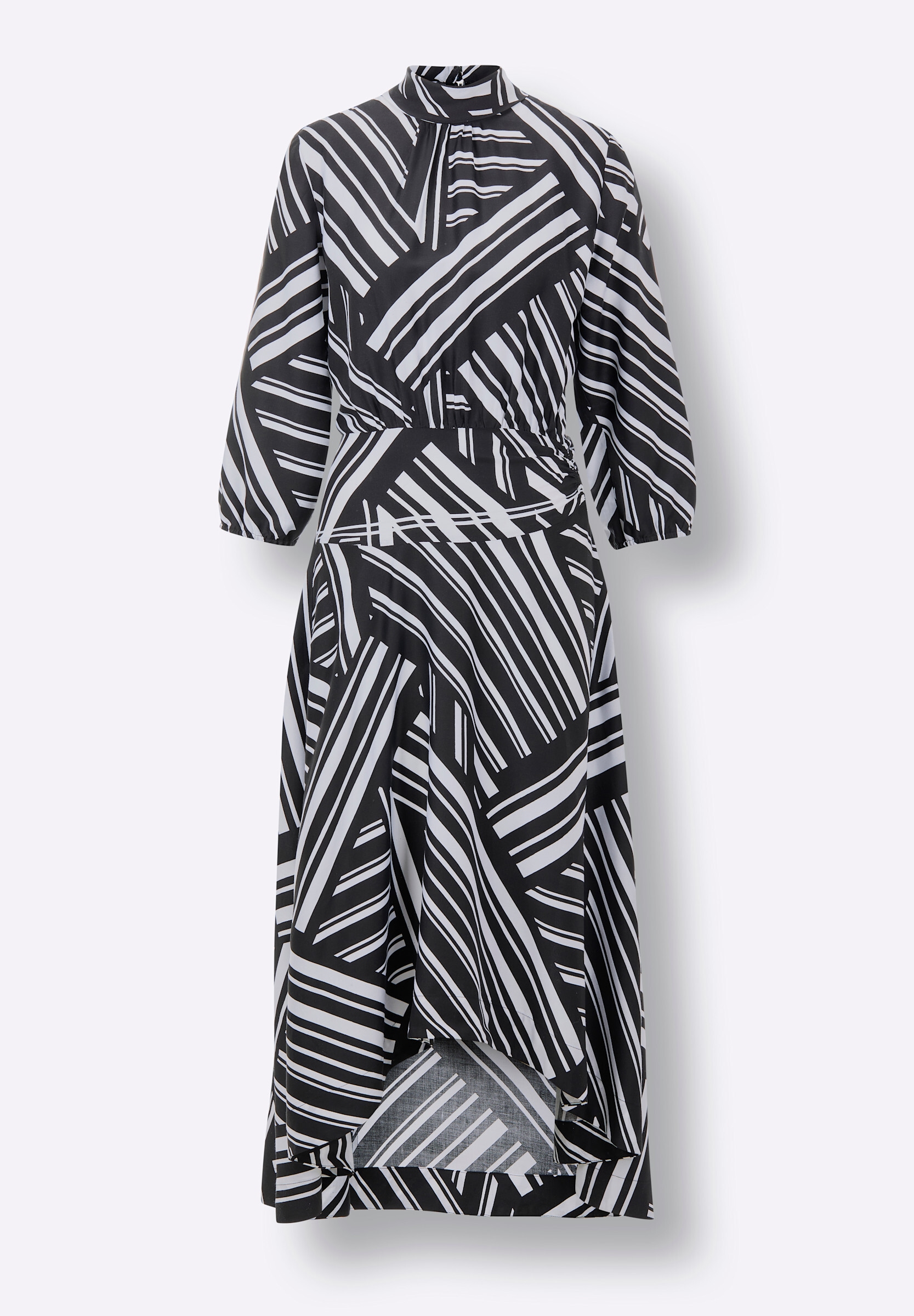 creation L Jerseykleid »Modal-Kleid Maxikleid mit Grafik-Dessin« Ohne Taschen