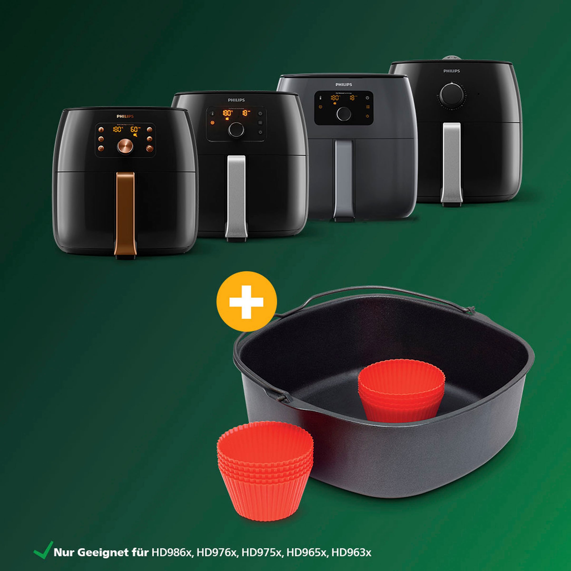 Philips Backeinsatz »Back-Kit HD9956/00«, (10 tlg.), mit Muffincups