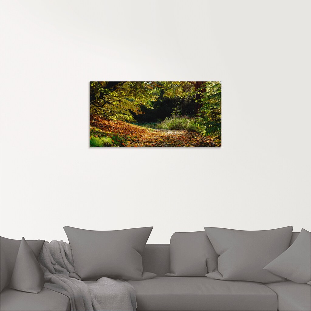 Artland Glasbild »Herbstteppich«, Wald, (1 St.)