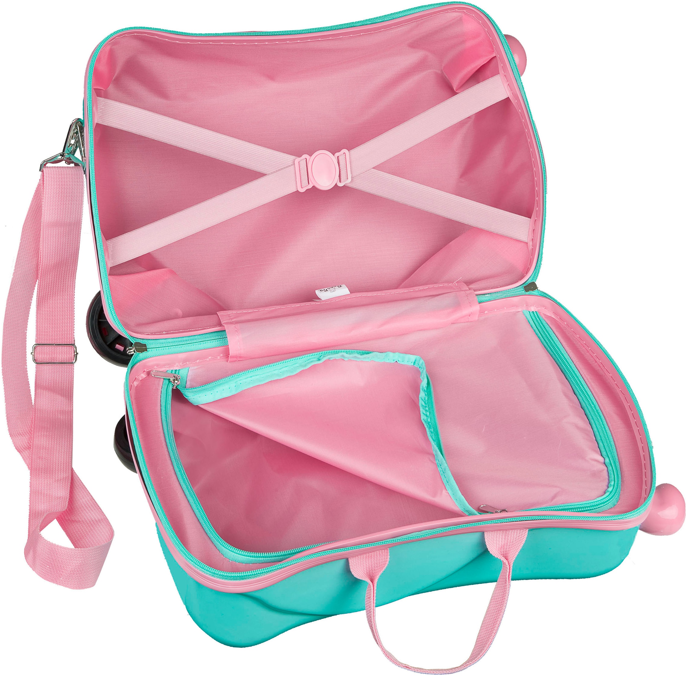 UNDERCOVER Kinderkoffer »Ride-on Trolley, Peppa Pig«, 4 Rollen, zum sitzen und ziehen