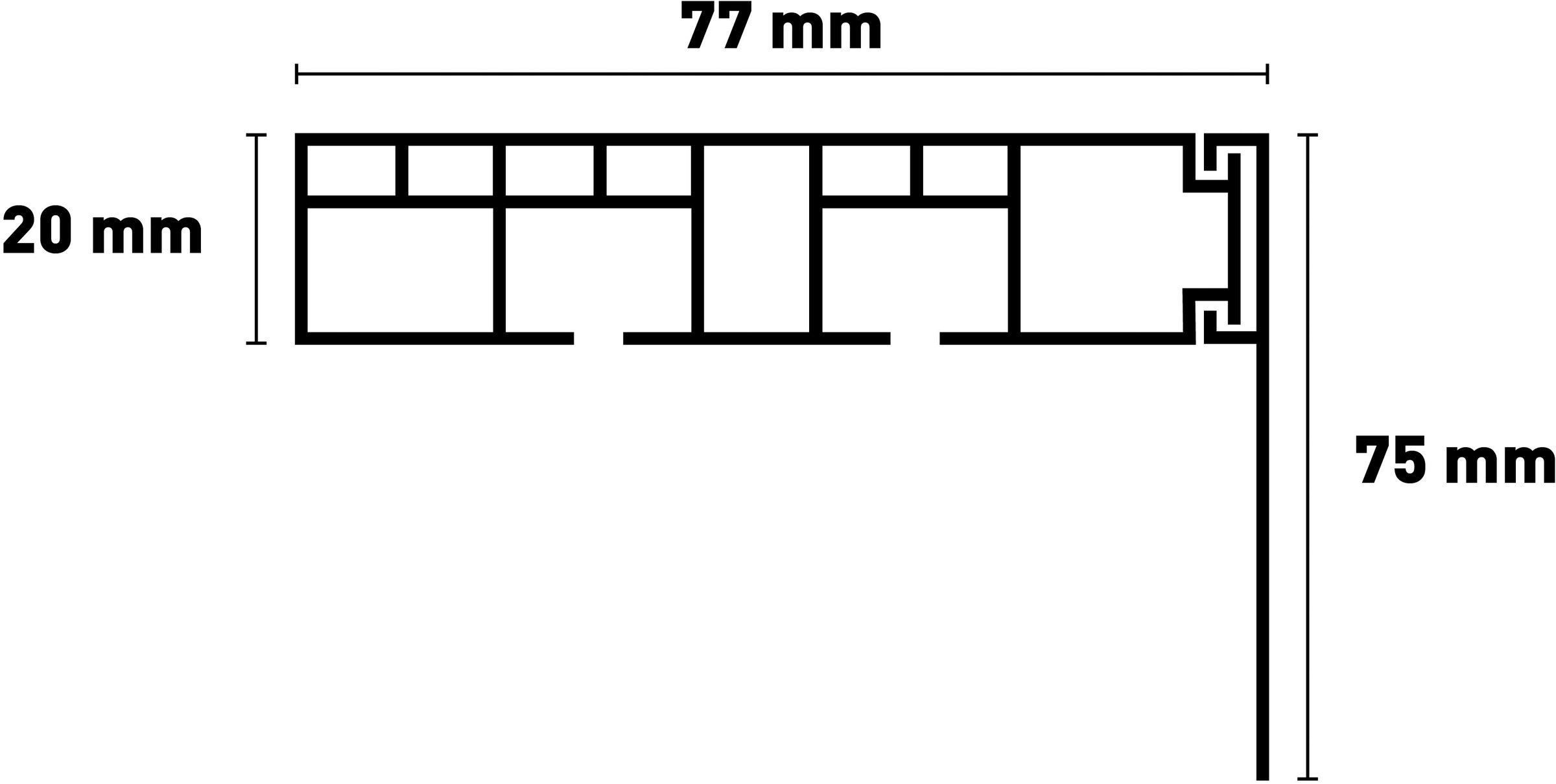 SN DECO GROUP Gardinenschiene »Vorhangschiene SH mit Blende«, 2 läufig-läufig, Fixmaß