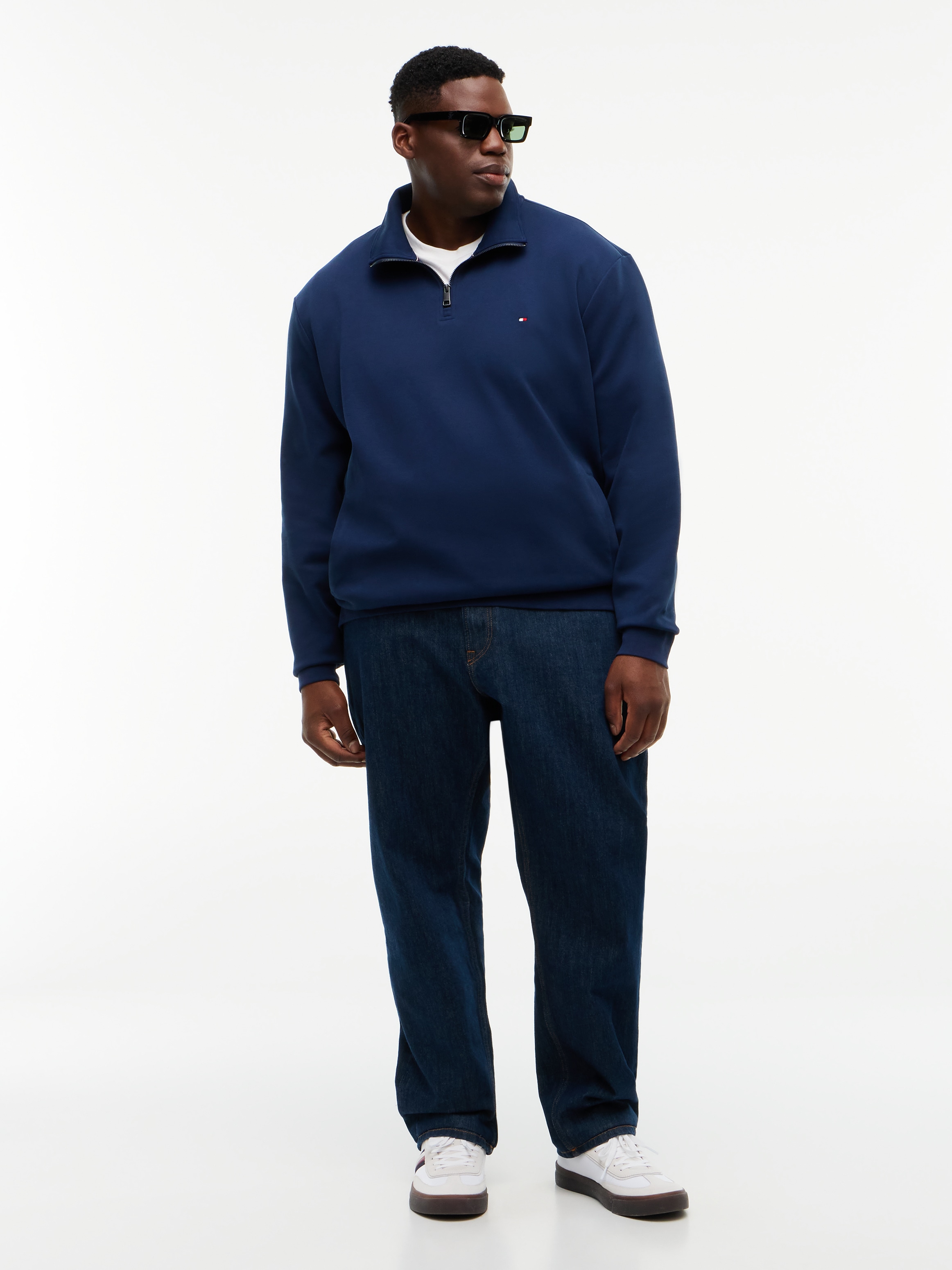 Tommy Hilfiger Big & Tall Sweatshirt »BT-ESSENTIAL INTECHNO 1/4 ZIP«, Große Größen, Stehkragen
