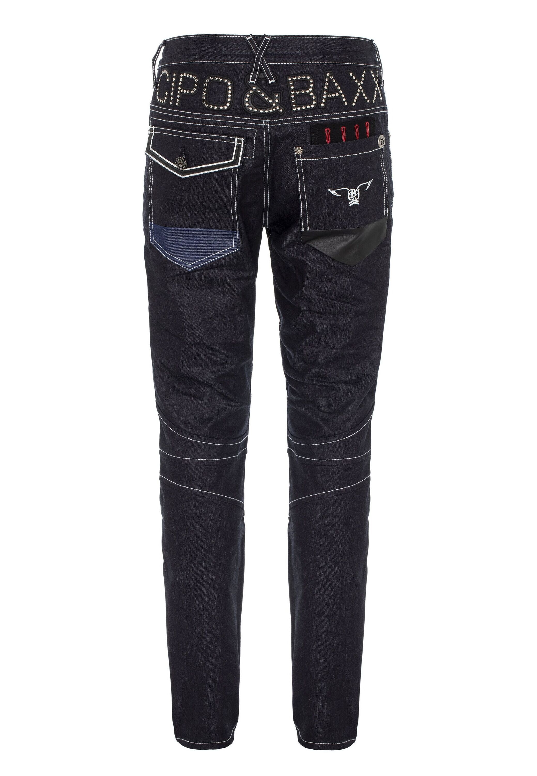 Cipo & Baxx Straight-Jeans »Cipo & Baxx Jeans DENIM« Straight Fit-Jeans im stylischen Design, CD639