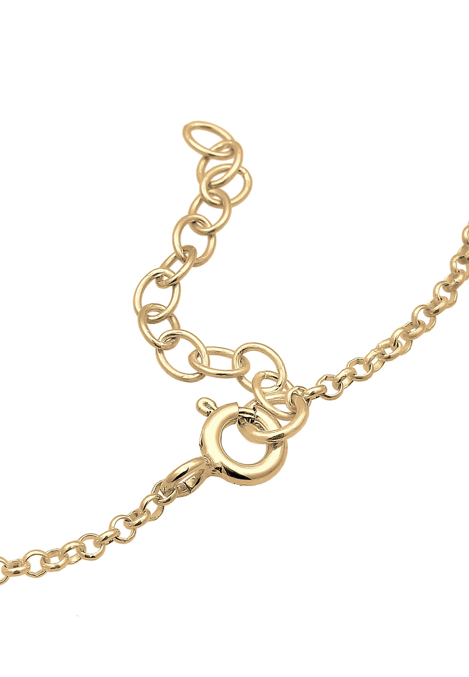 Elli Armkette »Armband Plättchen mit Kristalle Rund 925 Sterling Silber«