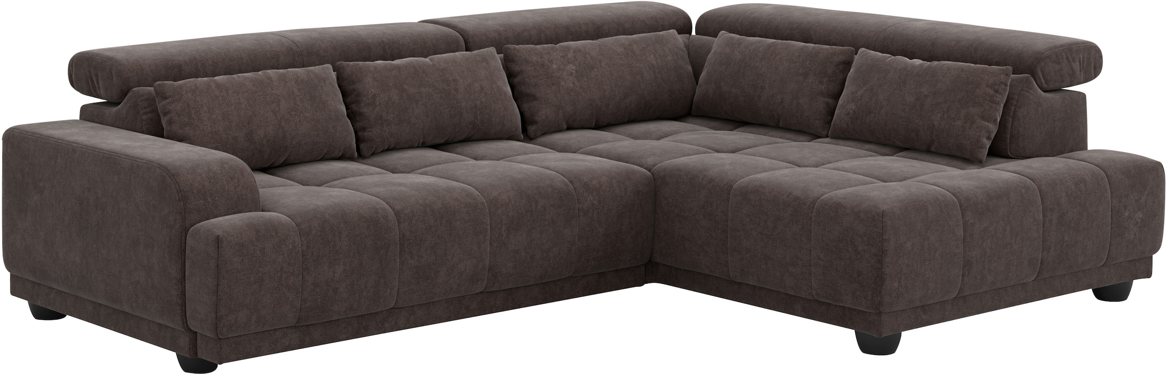 COTTA Ecksofa »Jade L Form, Breite: 270 cm, mit Kopfteilverstellung & Nierenkissen« optional elektr. Sitztiefenverstellung
