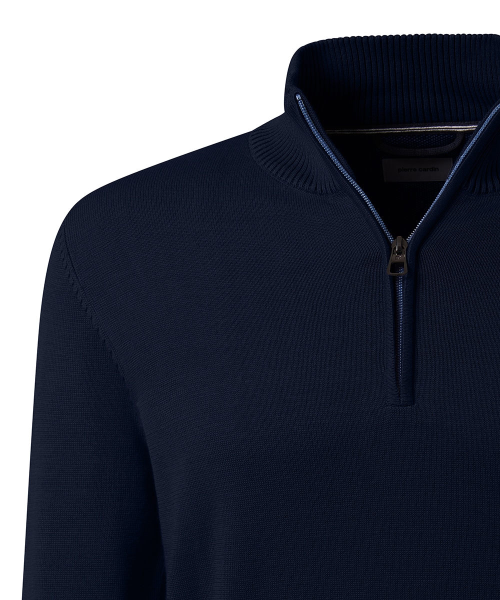 Pierre Cardin Strickpullover, mit Troyer Kragen