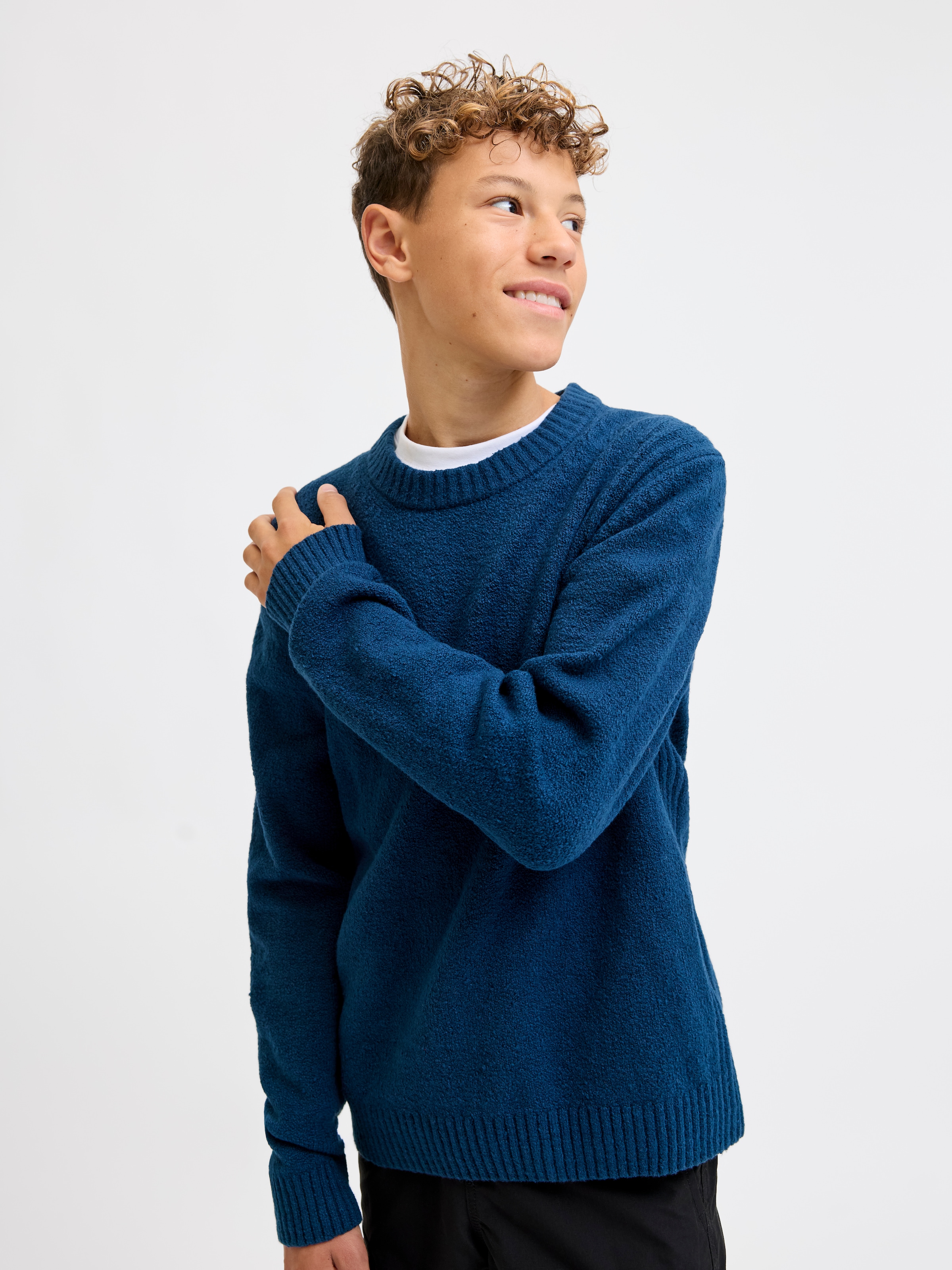 Jack & Jones Junior Rundhalspullover »JCOPOINT KNIT BOUCLE CREW NECK BF JNR«