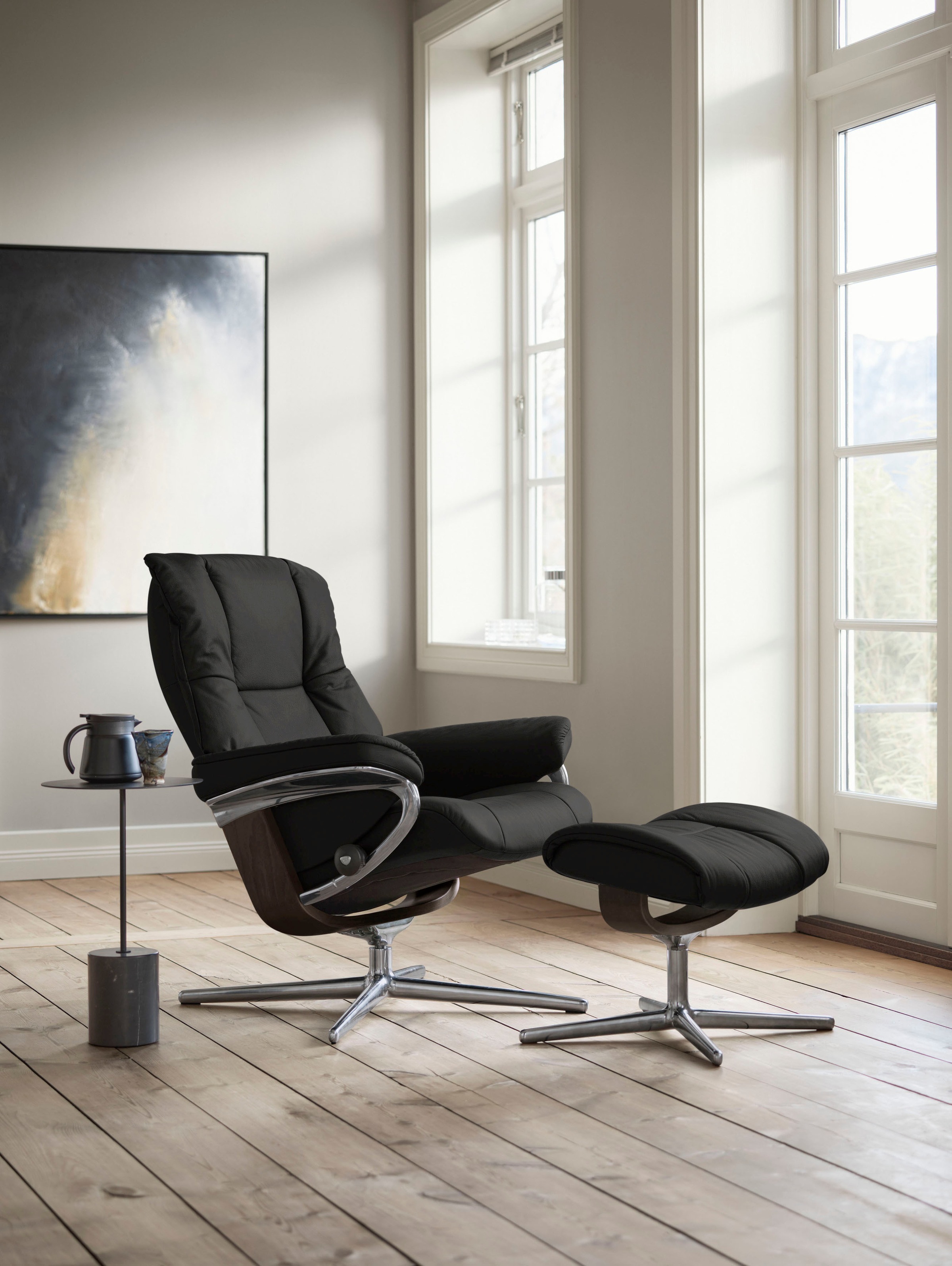 Stressless® Fußhocker »Mayfair«, mit Cross Base, Größe S, M & L, Holzakzent Wenge