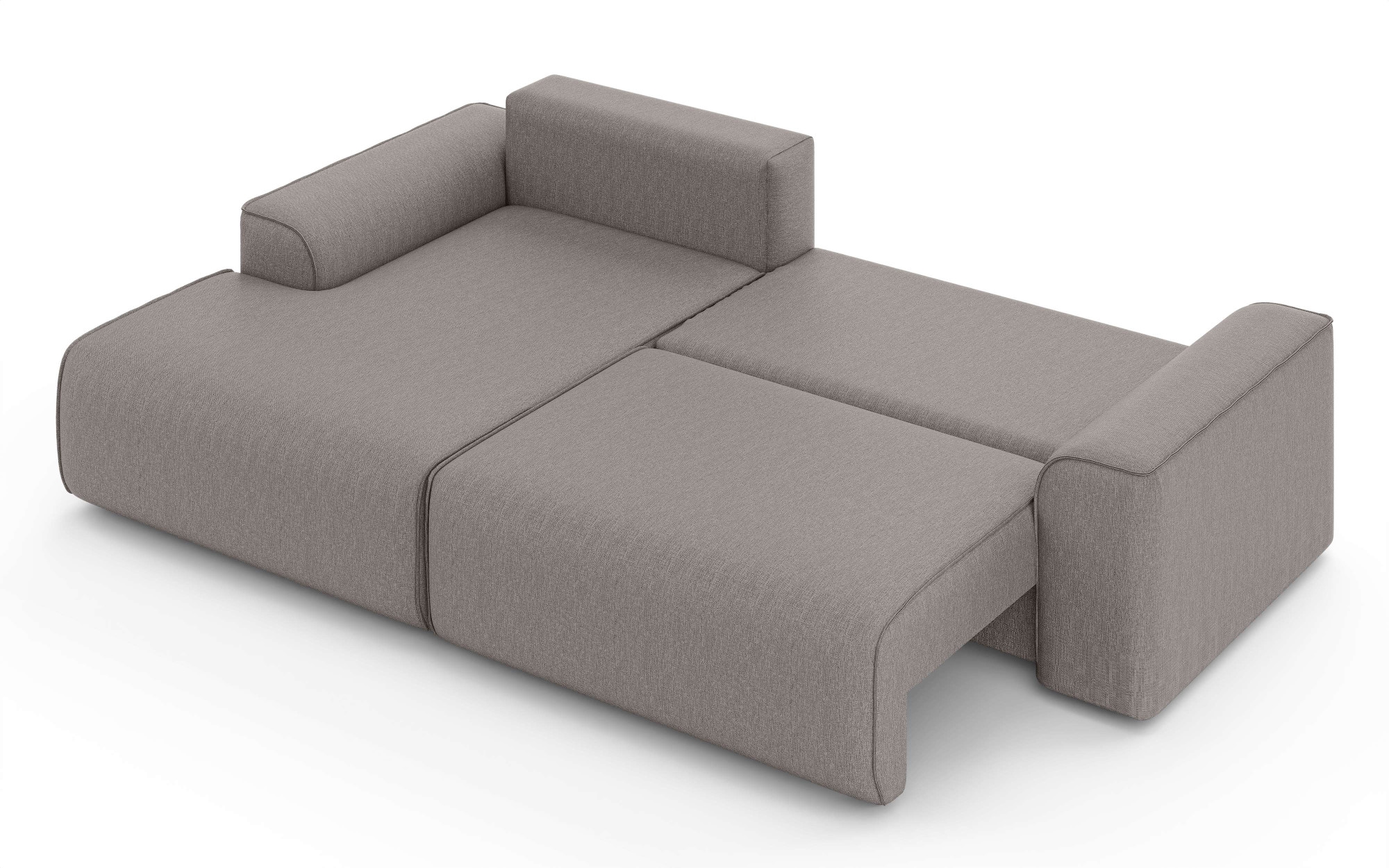Home affaire Ecksofa »Santenay mit Bettfunktion und Bettkasten, Maße: B/T/H 266/164/90 cm«, L-Form mit Wellenfederung, Schlaffläche: 140x213 cm, auch in Cord