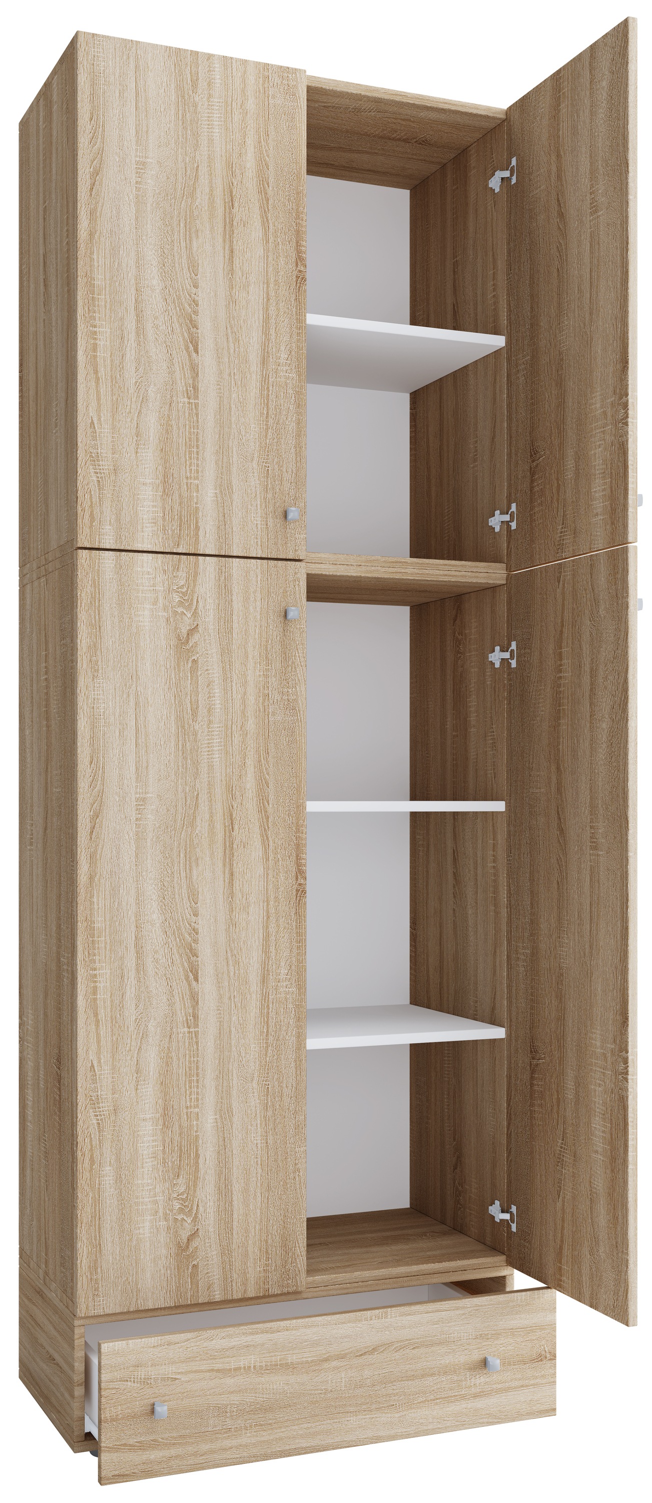 VCM Schuhschrank »VCM Holz-Schuhschrank | Maße: H. 200 x B. 70 x T. 39 cm| Allzweckschrank | 5 Fächer | 4 Drehtüren | extra Schublade¿ Lona«, (1 St.)