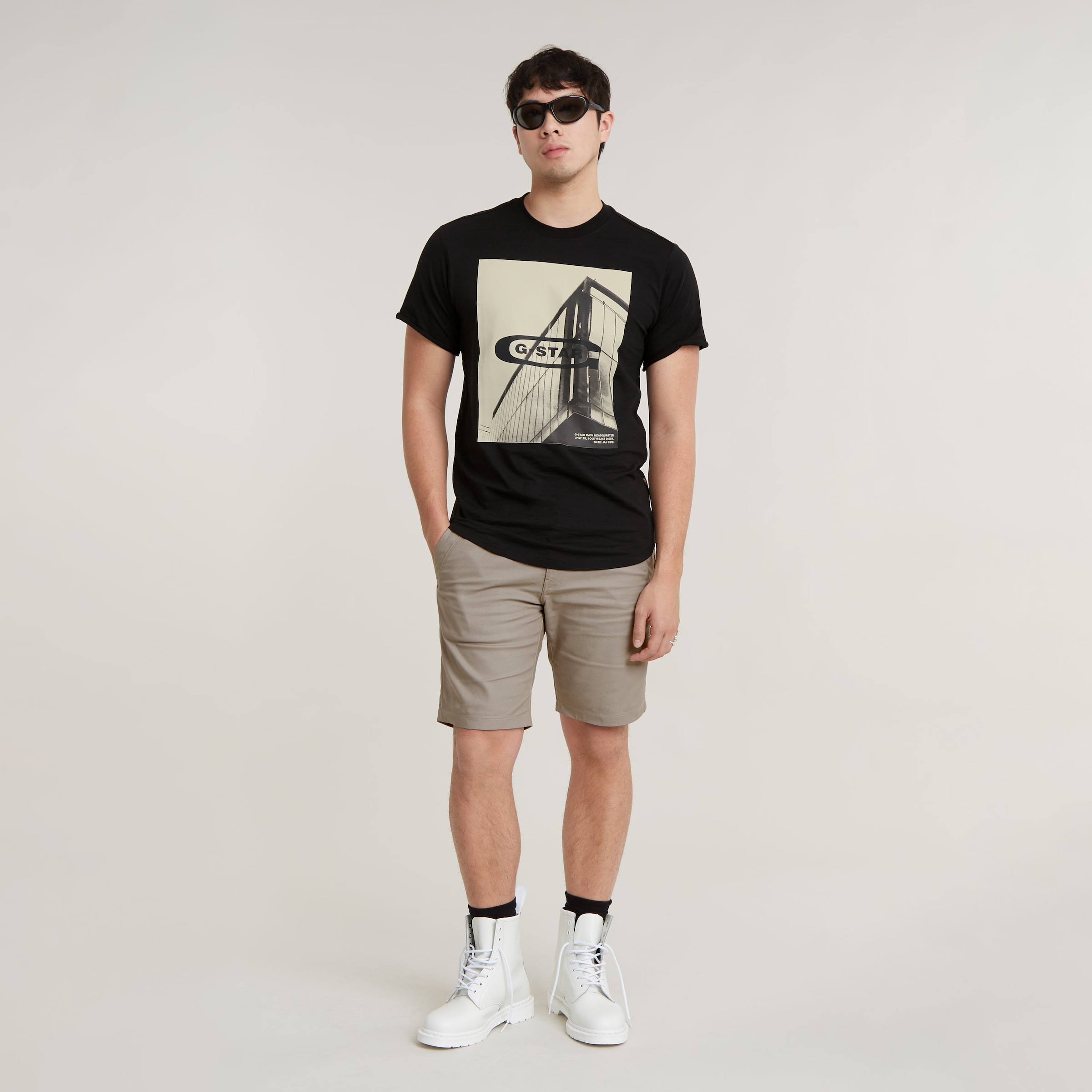 G-STAR T-Shirt »HQ oldskool logo lash r t«