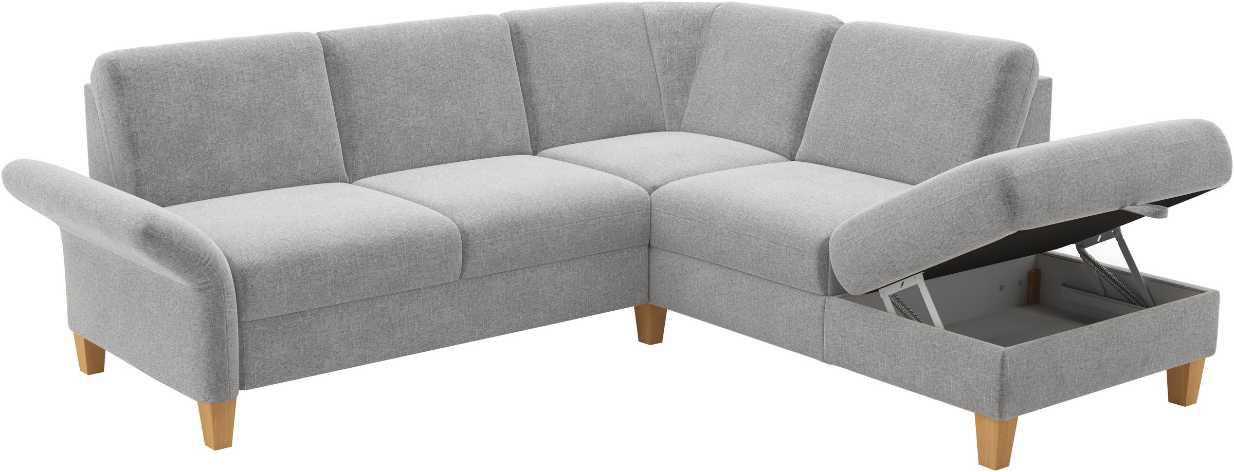 Home affaire Ecksofa »Rochelle, L-Form«, wahlweise mit Armteilverstellung, Bettfunktion und Bettkasten