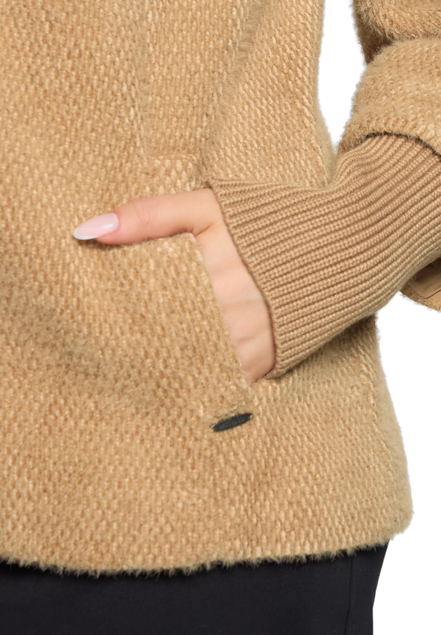 Betty&Co Plüschjacke »Kuscheljacke mit Rippbündchen«