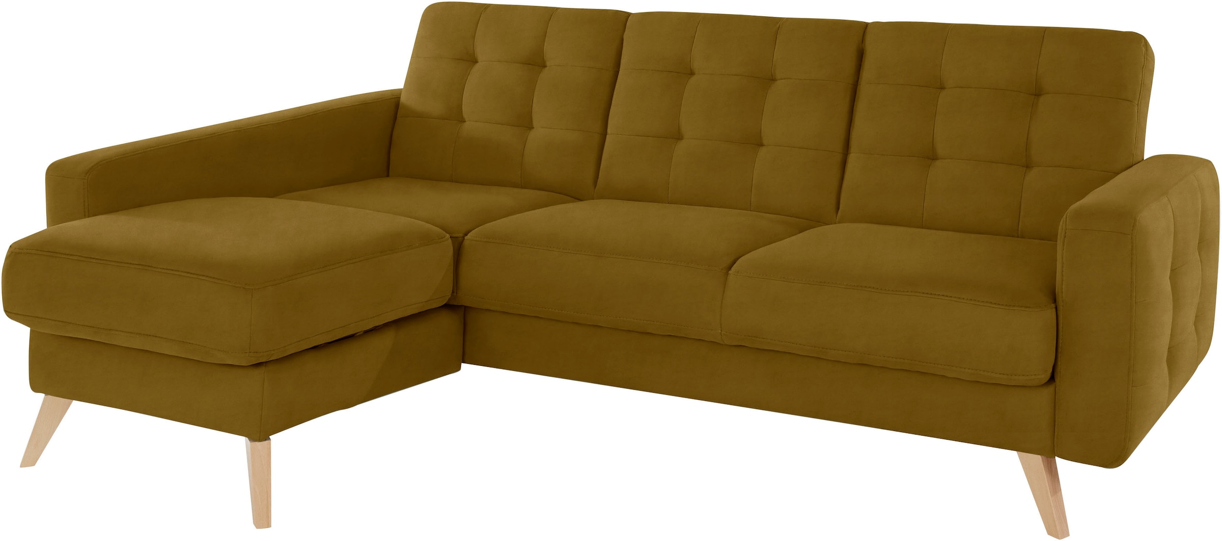 exxpo - sofa fashion Ecksofa »Nappa, kompakt und komfortabel, bequem, zeitloses Design, L-Form«, tolle Detailverarbeitung, inkl. Bettfunktion und Bettkasten
