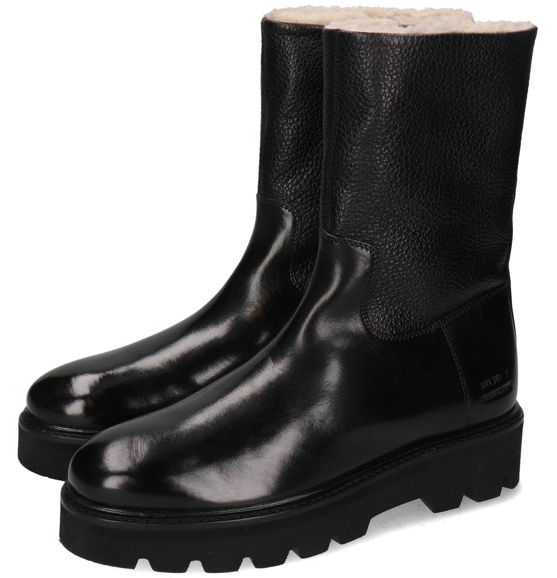 Melvin & Hamilton Damen Winterstiefel »vegetabil gegerbt« Schlupfstiefel in schwarz, Größe 43