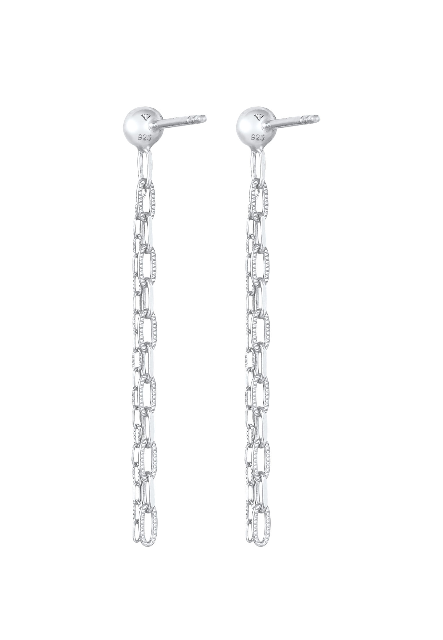 Elli Paar Ohrstecker »Ohrringe Ohrstecker Hänger Gliederkette Trend 925 Silber«