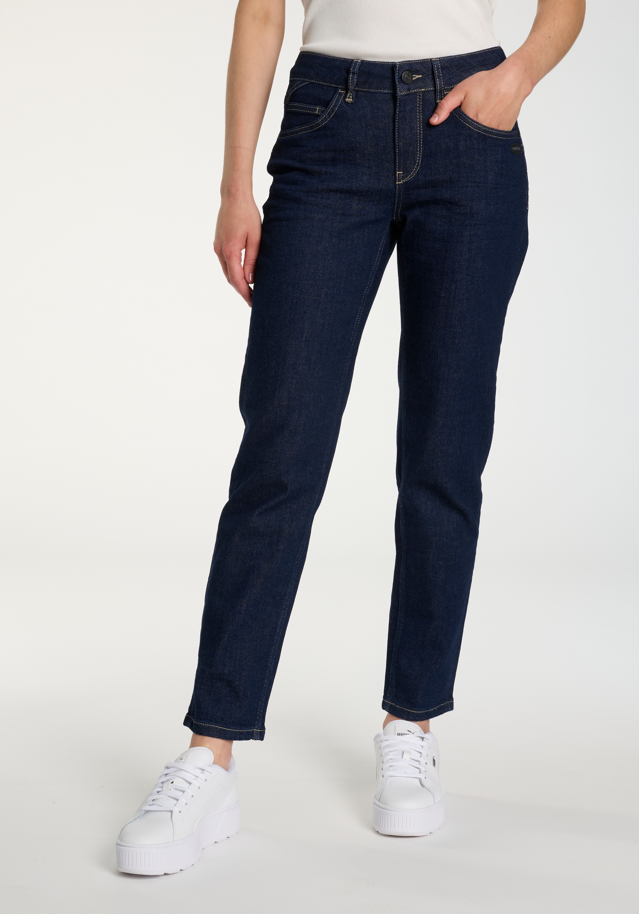 GANG 5-Pocket-Jeans »94JOLINE BOYFRIEND«, in cropped Länge