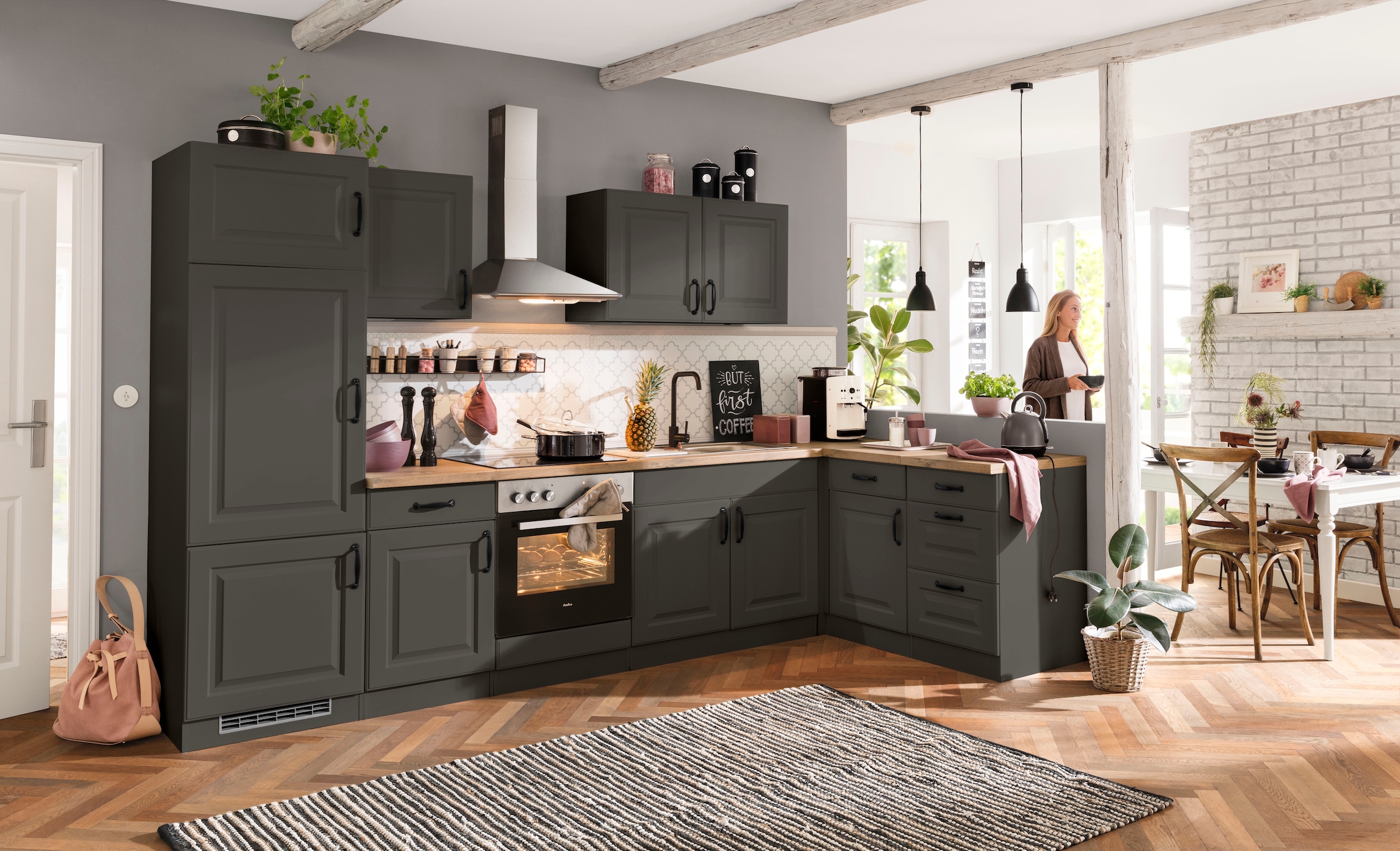 wiho Küchen Küchenzeile »Erla«, mit im Shop Online E-Geräten, OTTO bestellen 270 Breite cm